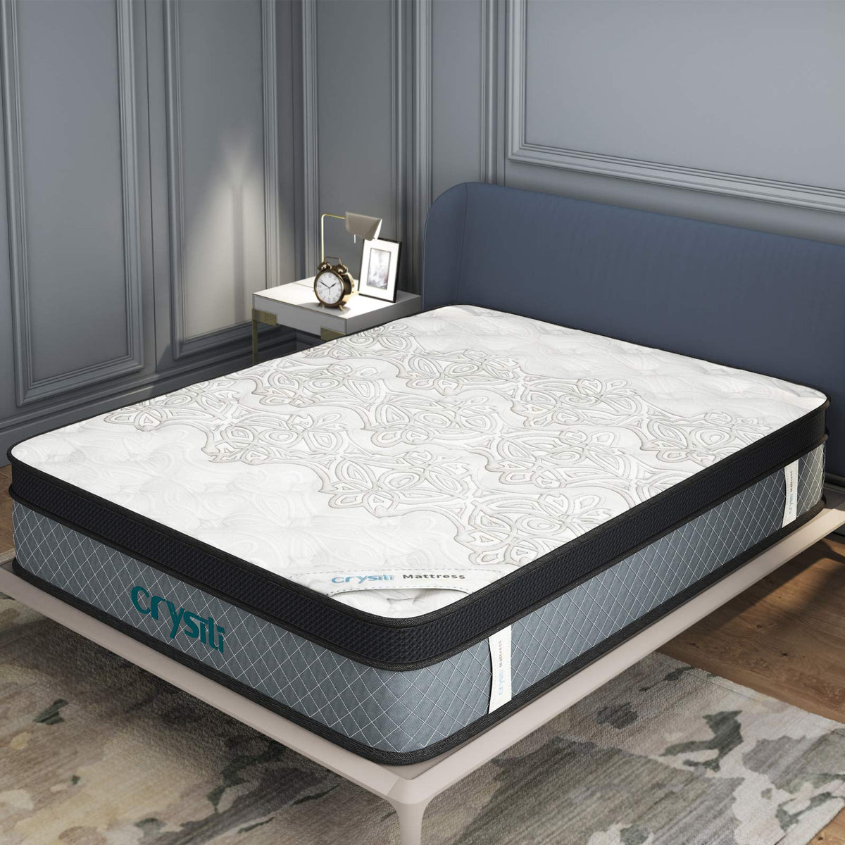 Crystli Full Mattresses 12 Inch Memory Foam Mattress Full Size Hybrid Mattress Medium Firm Bed Mattress In A Box With Certipur-U