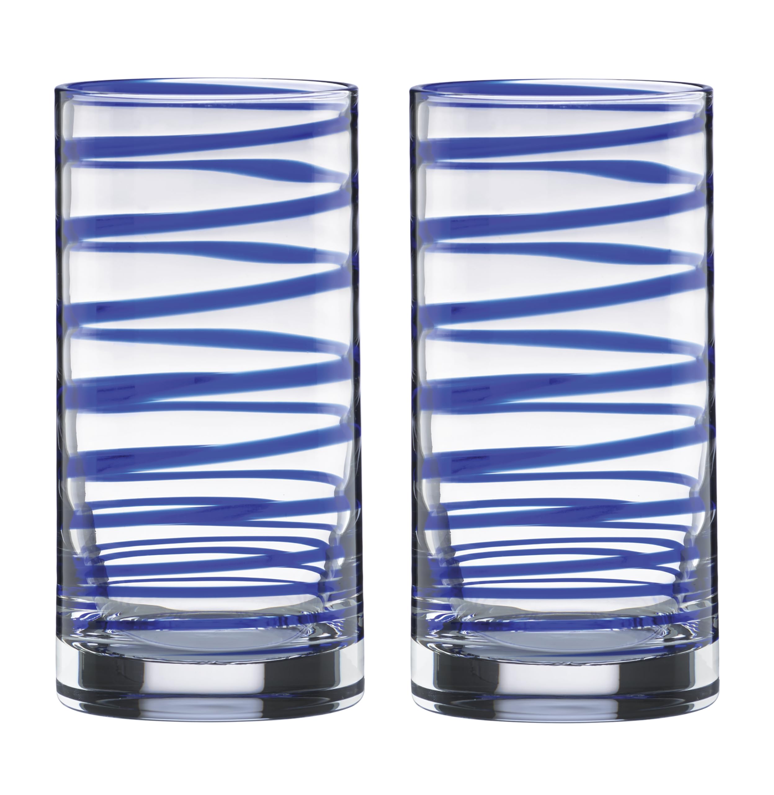 Kate Spade New York Charlotte Street 2-Piece Highball Glass Set, 1 Count (Pack Of 1), Blue