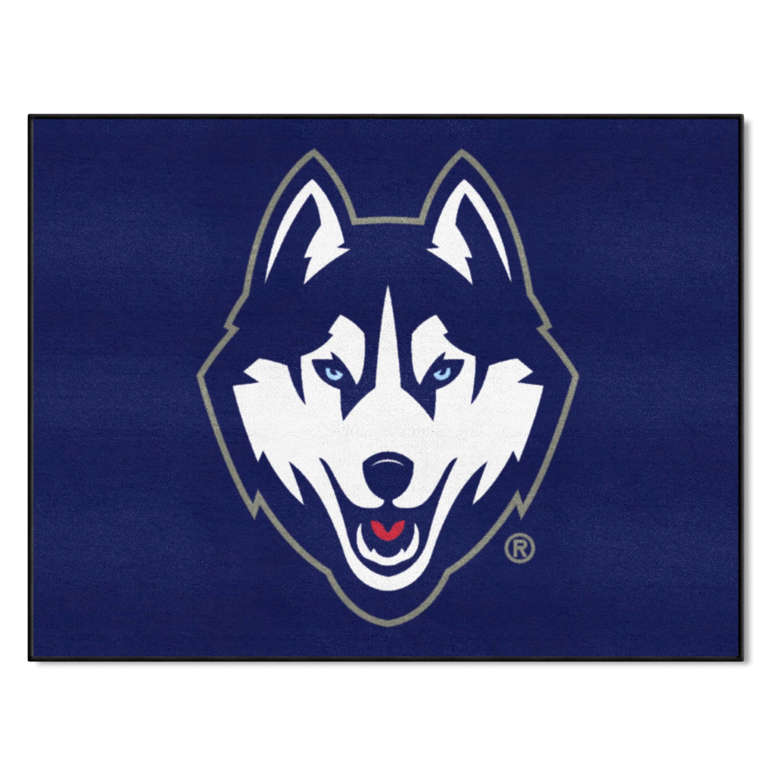 FANMATS 4405 University of Connecticut All-Star Mat | Navy | 33.75x42.5 | Husky Head Primary Logo