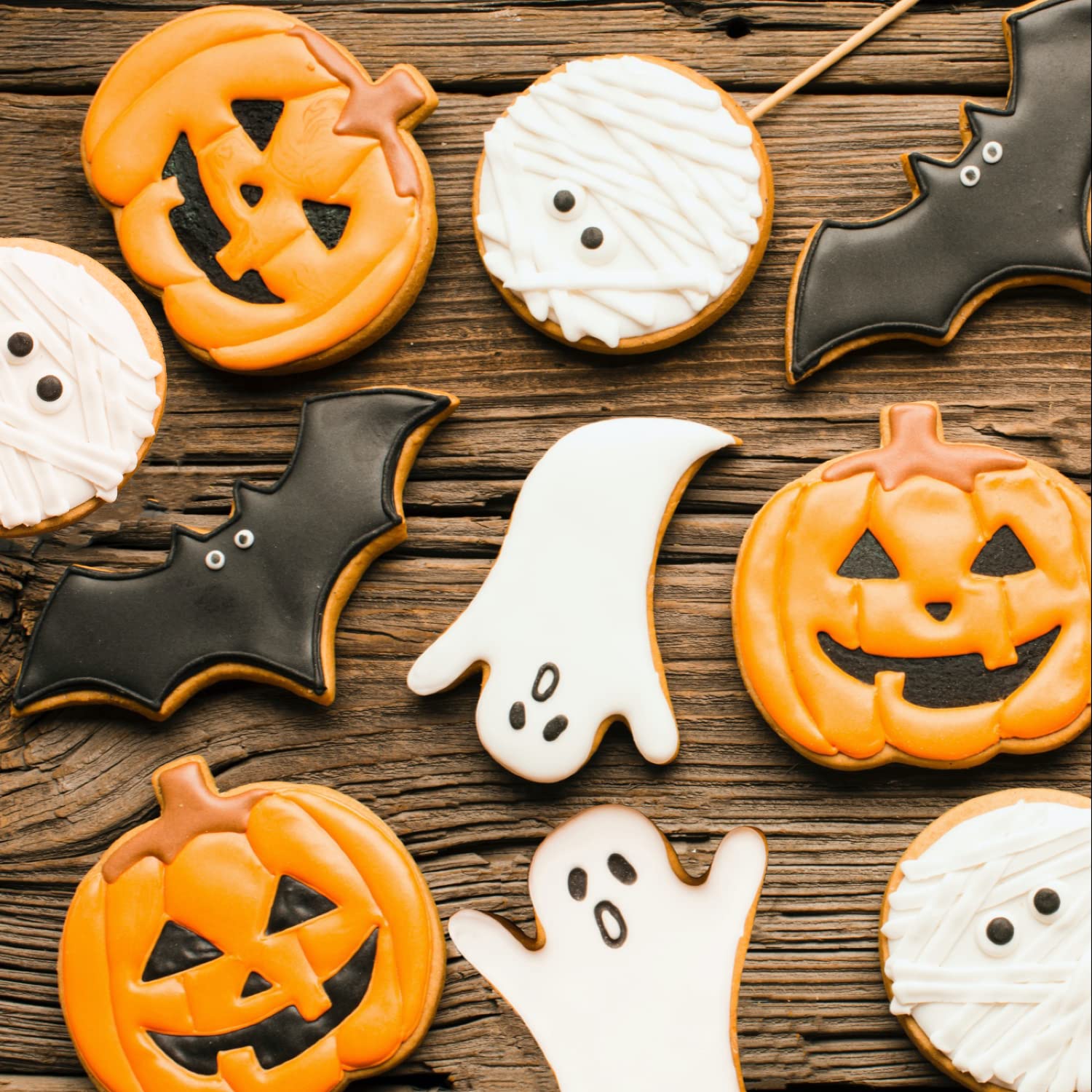 Job Jol Cookie Cutters 4 Pcs, Large Halloween Cookie Cutters, 4''