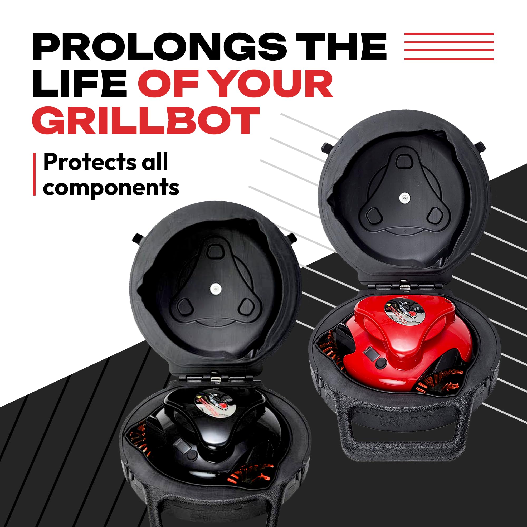 Grillbot Protective Carrying Case For Grillbot - Durable Portable Grill Accessories, Bbq Tools Cover, Storage Case To Camp Trips