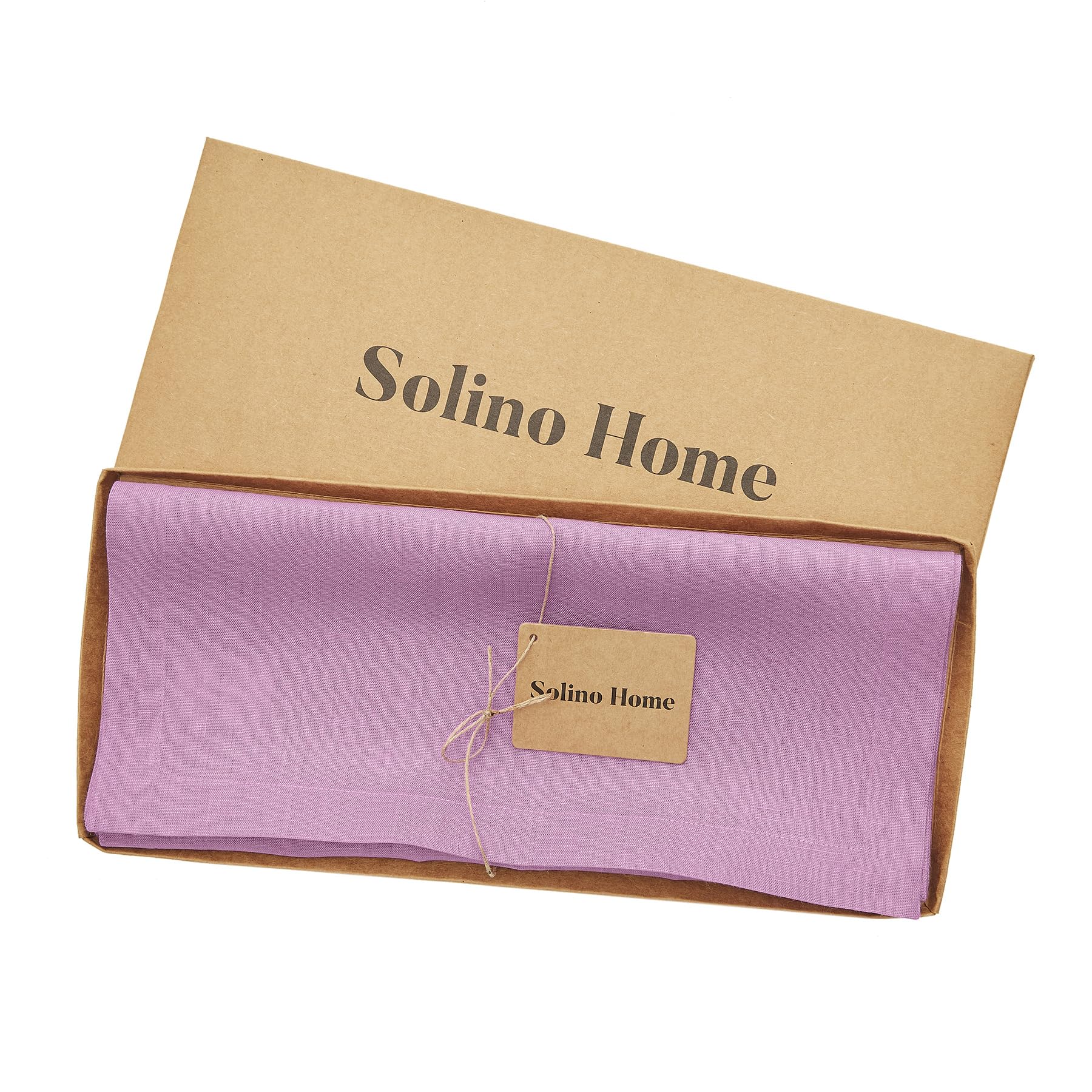 Solino Home Linen Violet Table Runner 108 Inches Long - Fete, 100% Pure Linen Dining Table Runner 14 X 108 Inch Ideal For Weddin