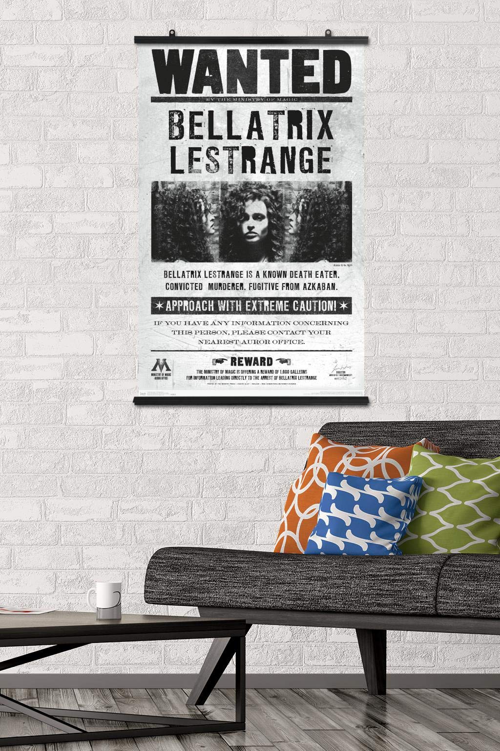 Trends International Harry Potter Bellatrix Wanted Poster & Clip Bundle, 22.375" x 34"