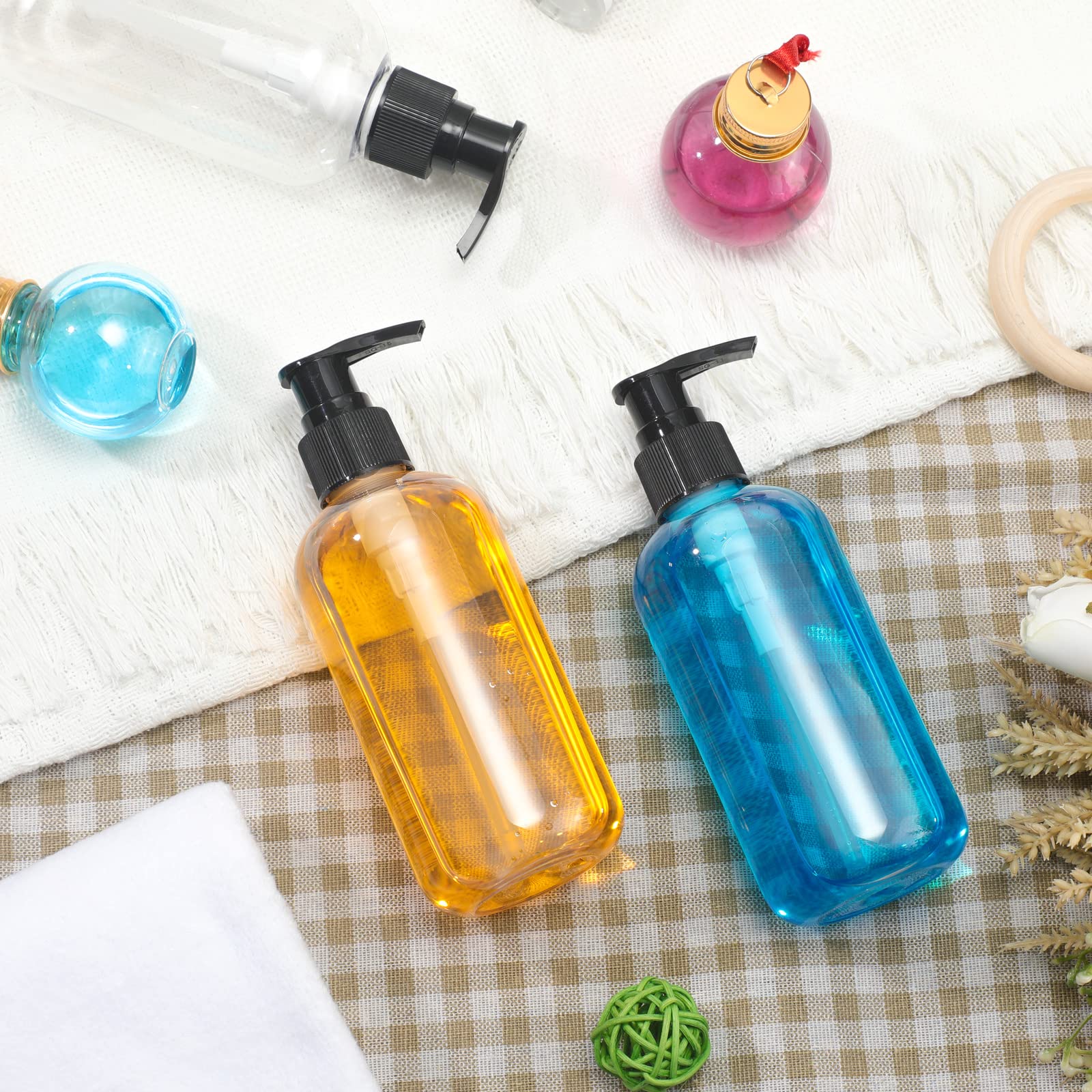 Norme 40 Pieces Empty Pump Bottle 8 Oz Clear Refillable Plastic Bottles With Pump Dispenser Travel Lotion Container For Shampoo