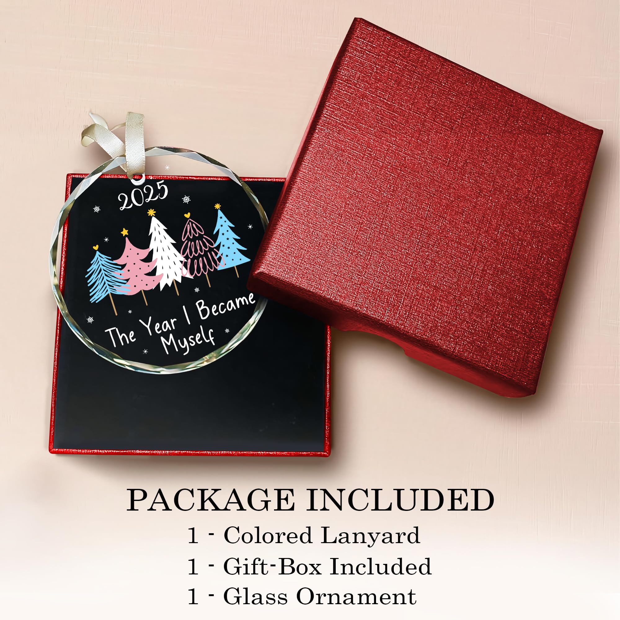 MALFIRST Transgender Christmas Ornament 2025 - The Year I Became Myself Ornament, Pride Ornament, Trans Christmas Ornament, Gay