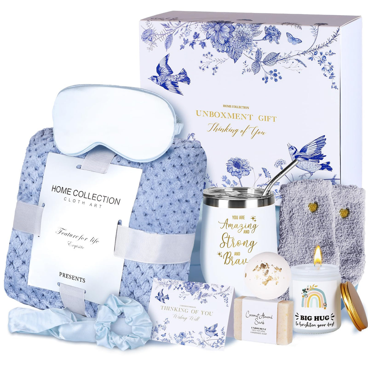 Self Care Gifts For Women, Get Well Soon Gifts For Women, Feel Better After Surgery Care Package With Blanket, Sympathy Gifts Th