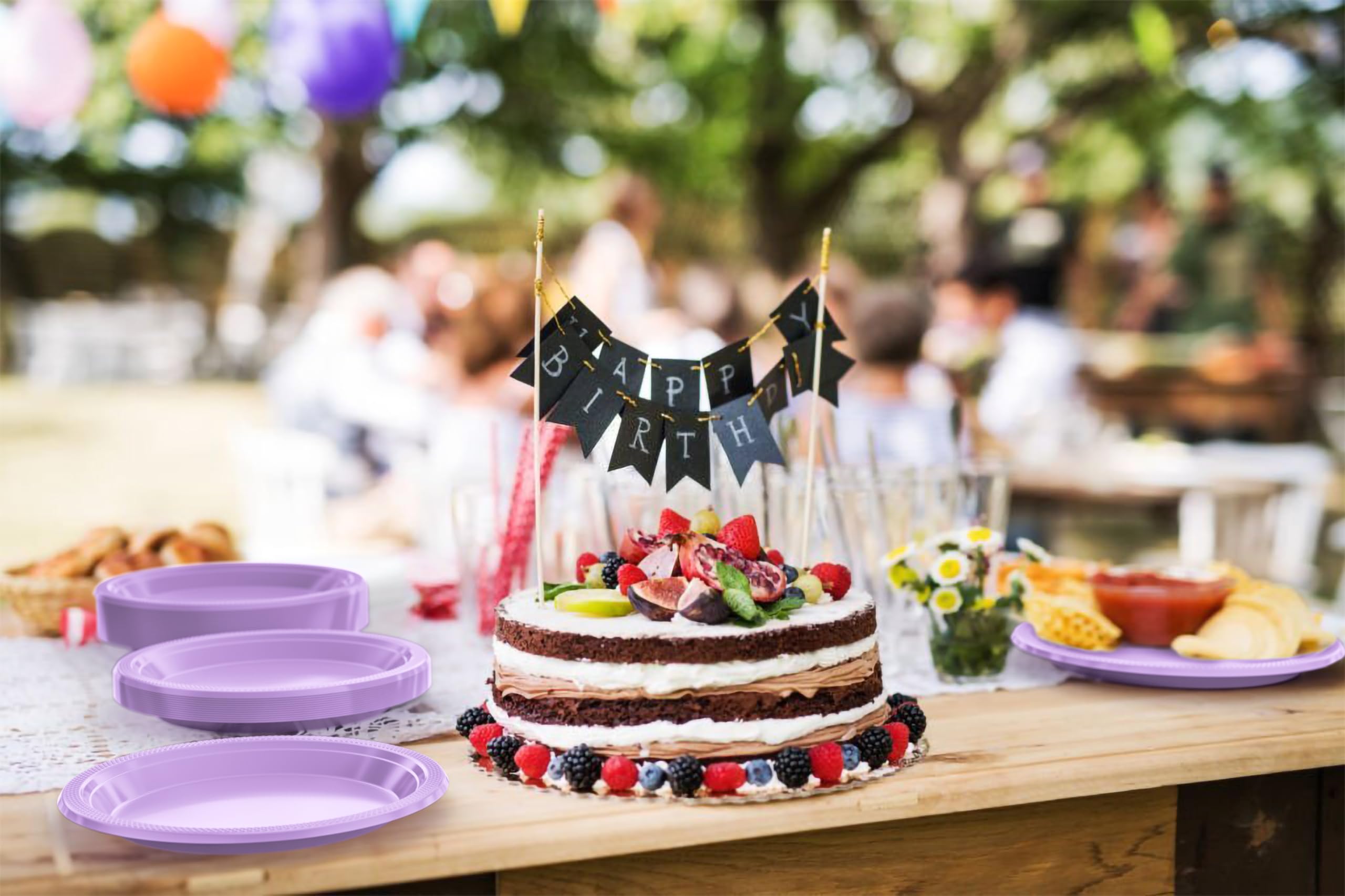 Exquisite Lavender Plastic Plates For Party 9 Lavender Disposable Plates For Party Supplies 100 Pcs Disposable Dinner Plate He
