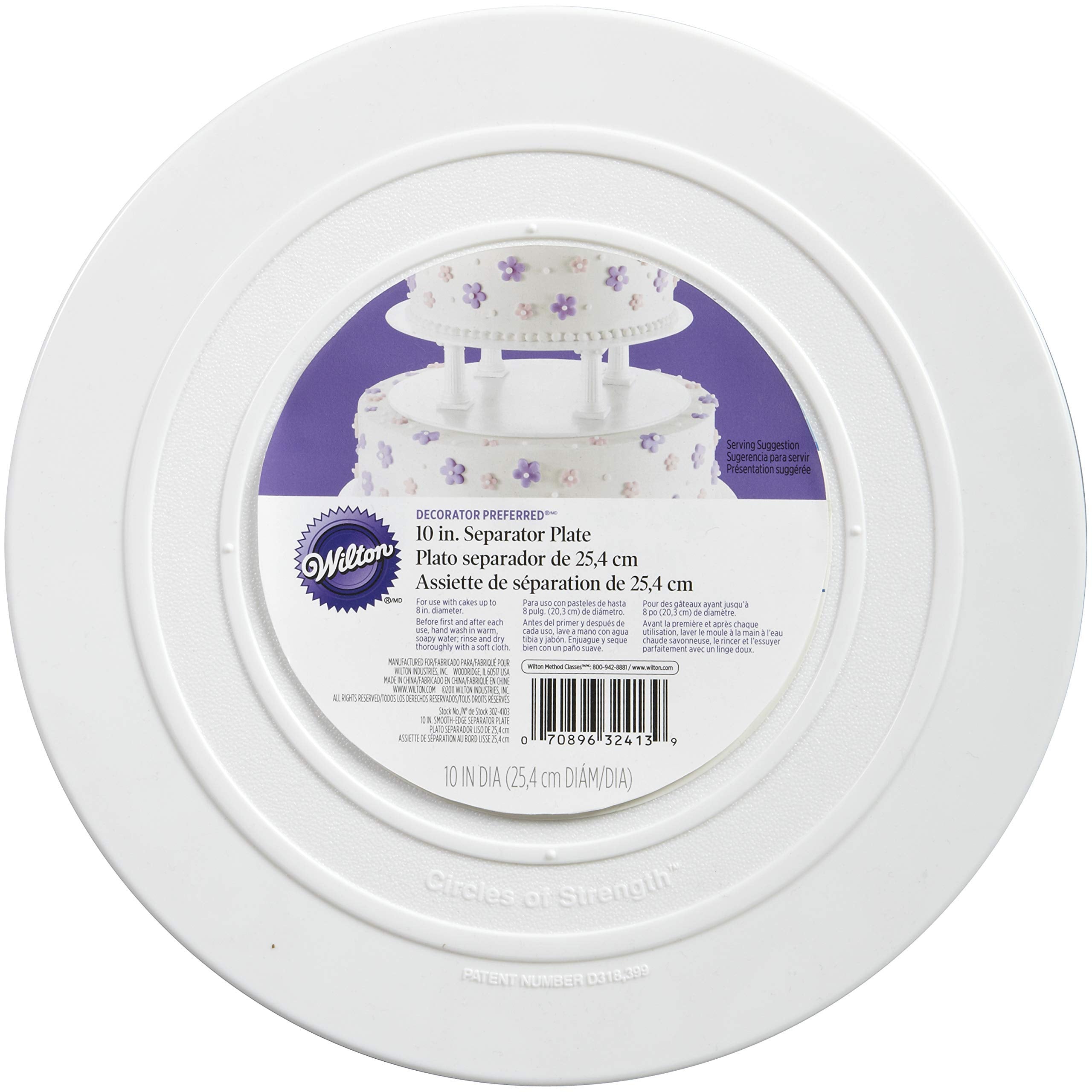 Wilton Smooth Edge Separator Plate for Cakes, 10-Inch