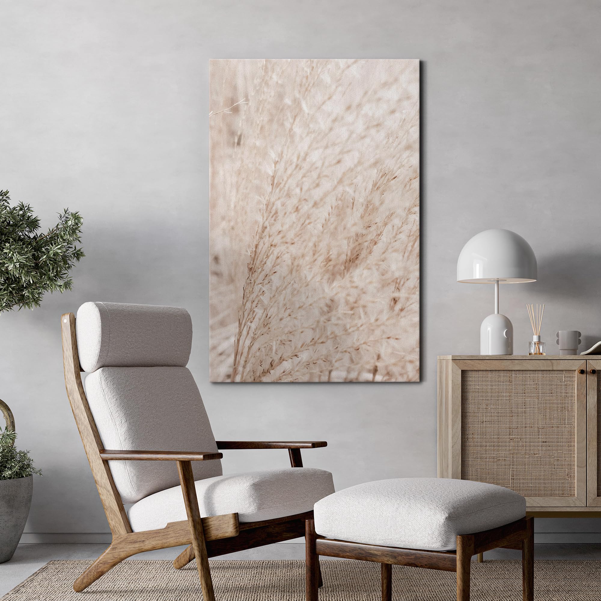 Wall26 Canvas Print Wall Art Soft Sepia Toned Grass Serene Nature-Inspired Nature Wilderness Photography Modern Art Decorative C