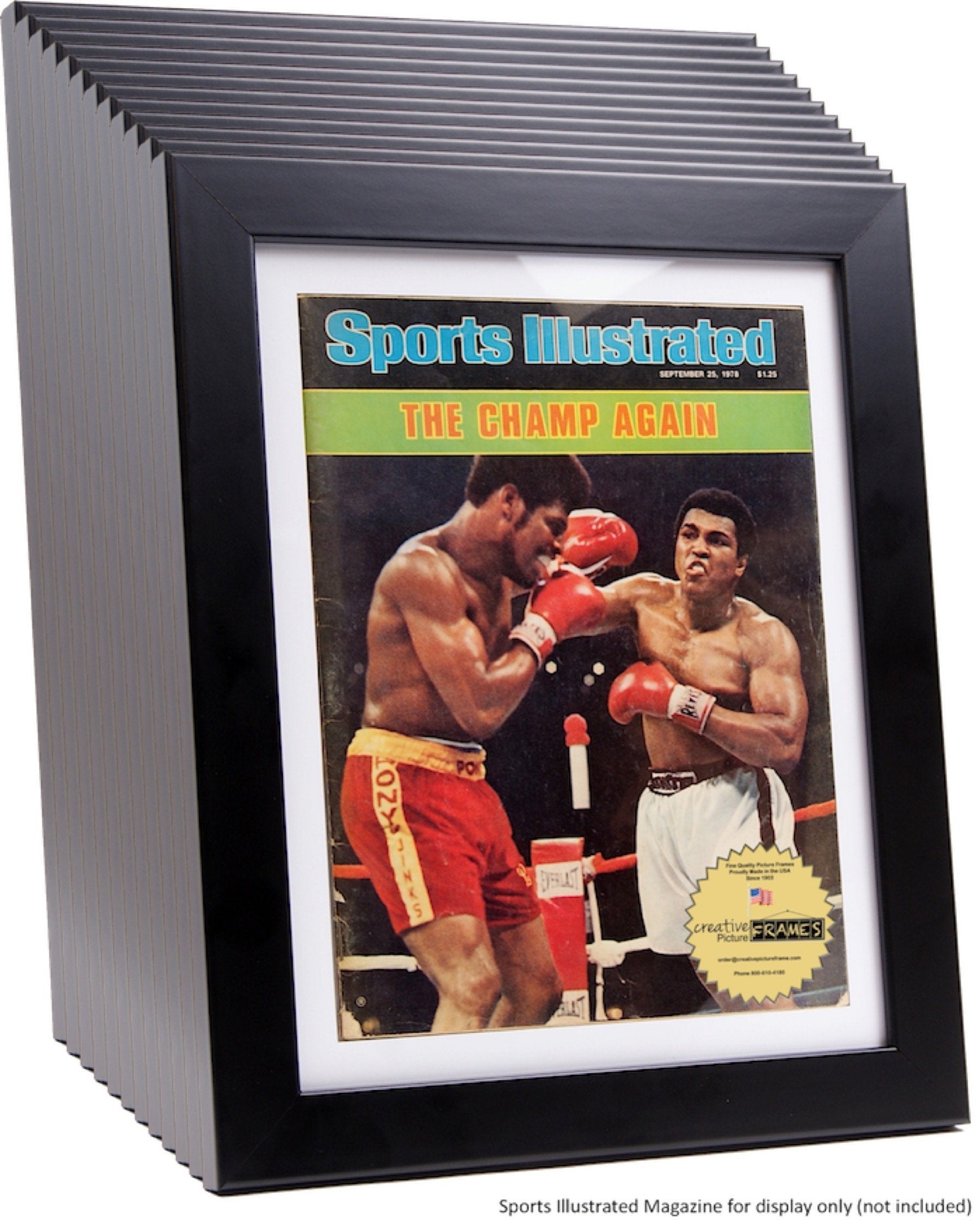 CreativePF [12pk1114bk-w] Collectors Edition Sports Illustrated Frame, Displays Up to 1970 Magazines Measuring 8 1/4 by 11-inche