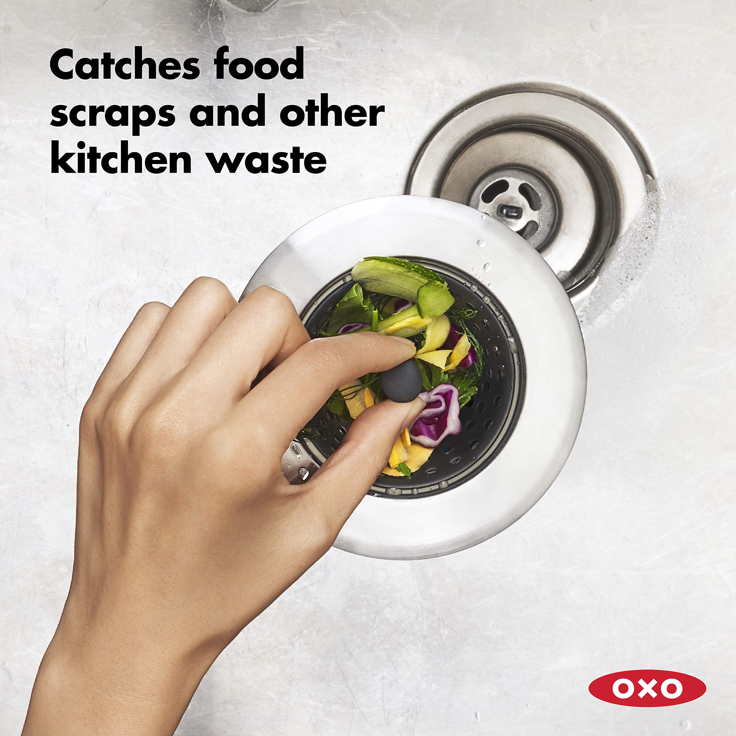 Oxo Good Grips Silicone Sink Strainer, Black