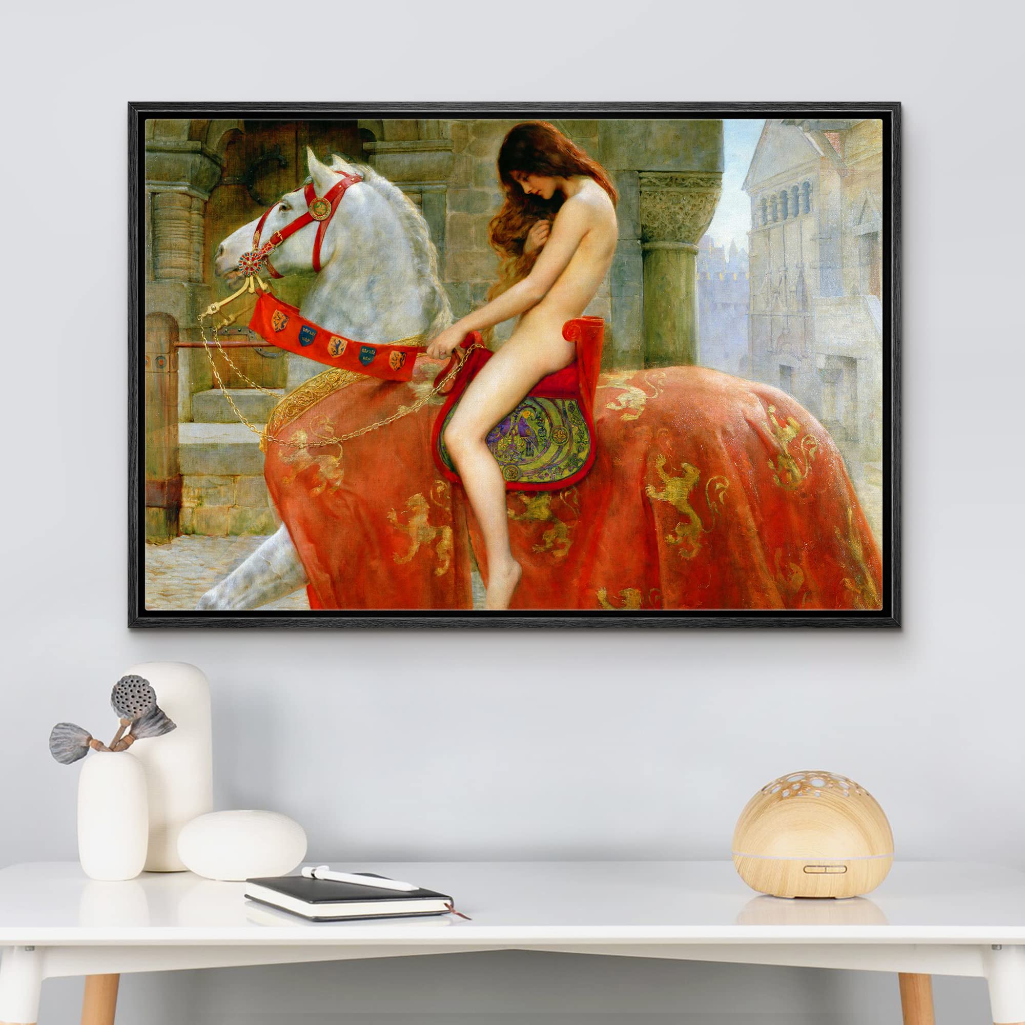 Wall26 Framed Canvas Print Wall Art Lady Godiva By John Collier People Historic Illustrations Fine Art Traditional Colorful Mult