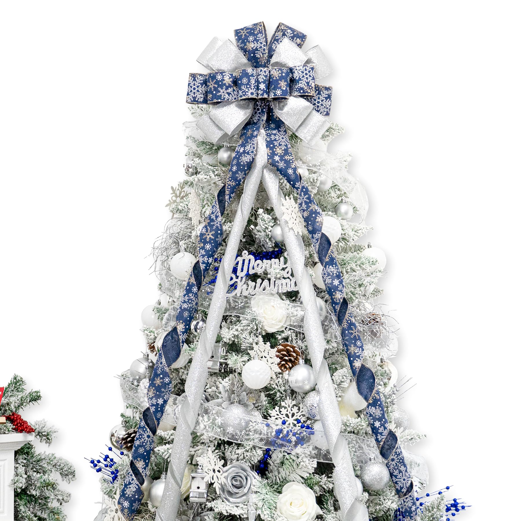 Hismir Christmas Tree Topper Bow