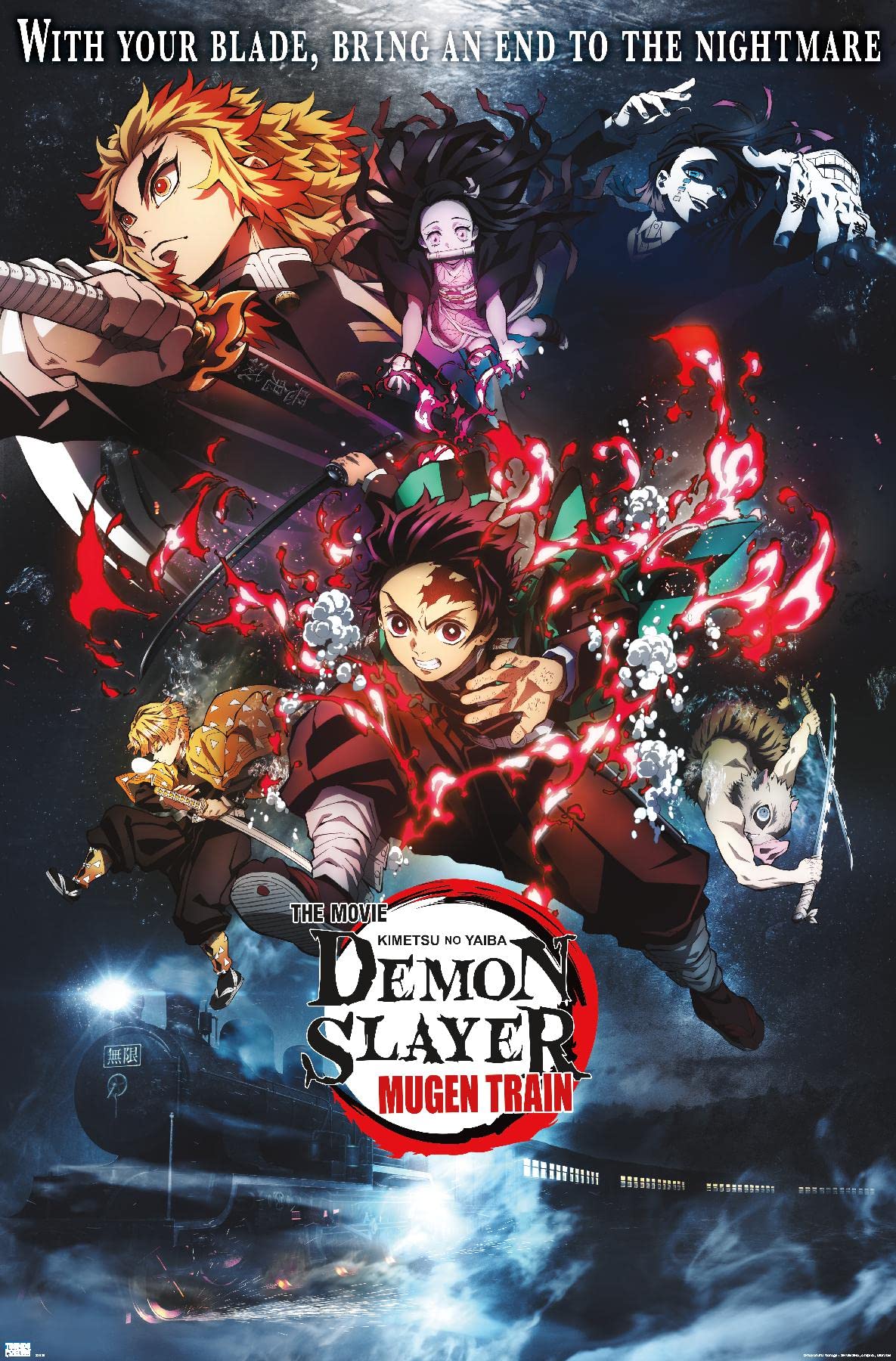Trends International Demon Slayer: Mugen Train - Collage One Sheet Wall Poster, 22.37'' X 34.00'', Unframed Version