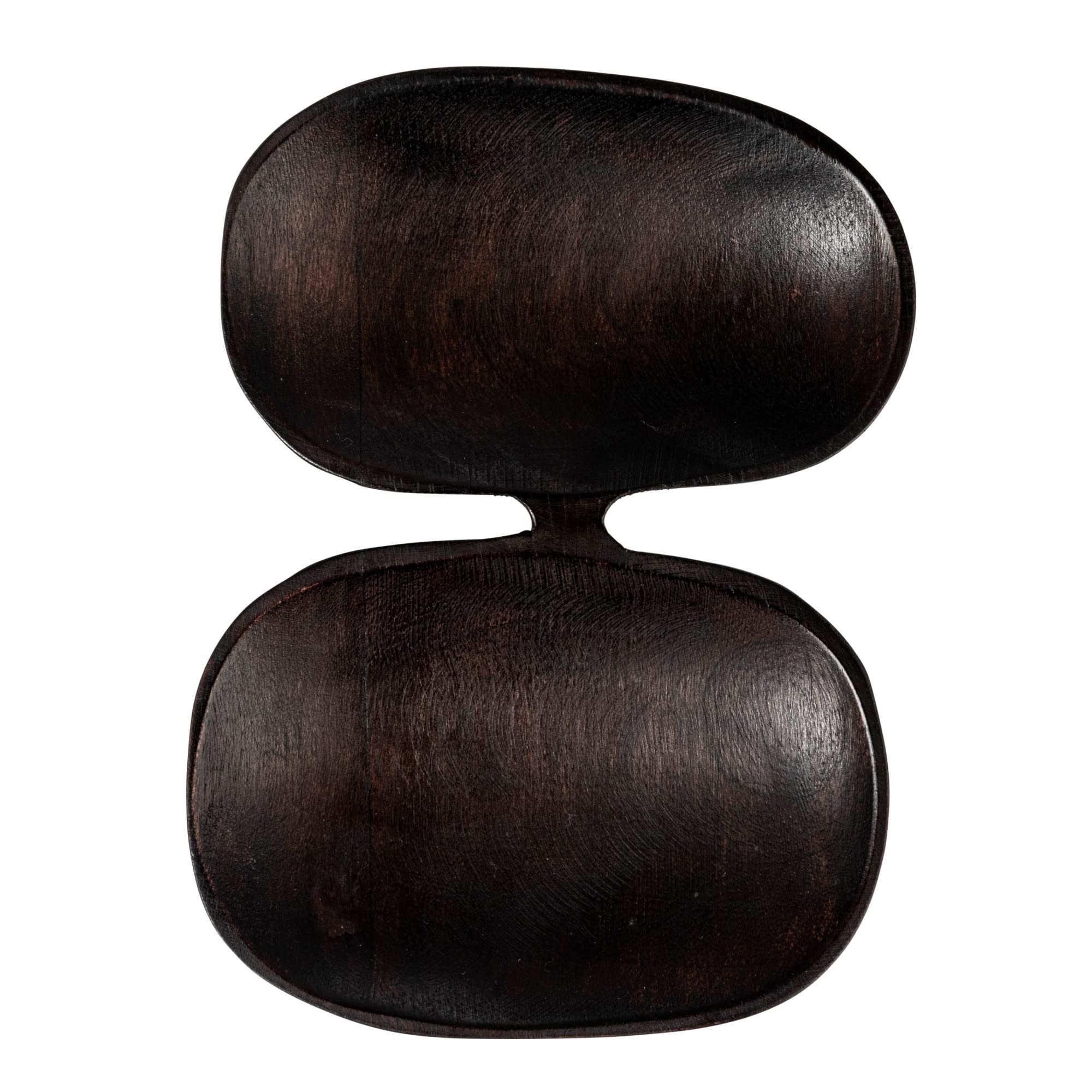 Bloomingville Modern Wood Serving 2 Sections, Brown Dish, Black