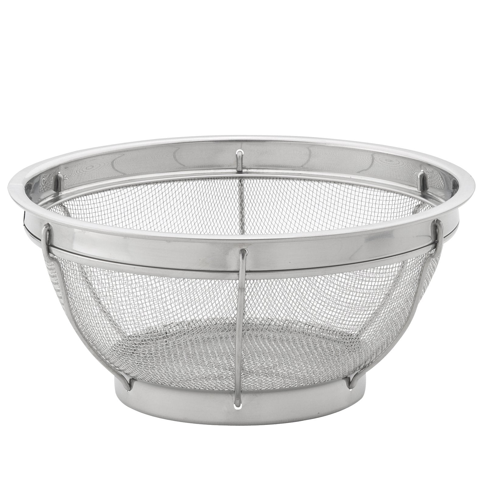 Hic Kitchen Reinforced Mesh Colander, 18/8 Stainless Steel, 9-Inch