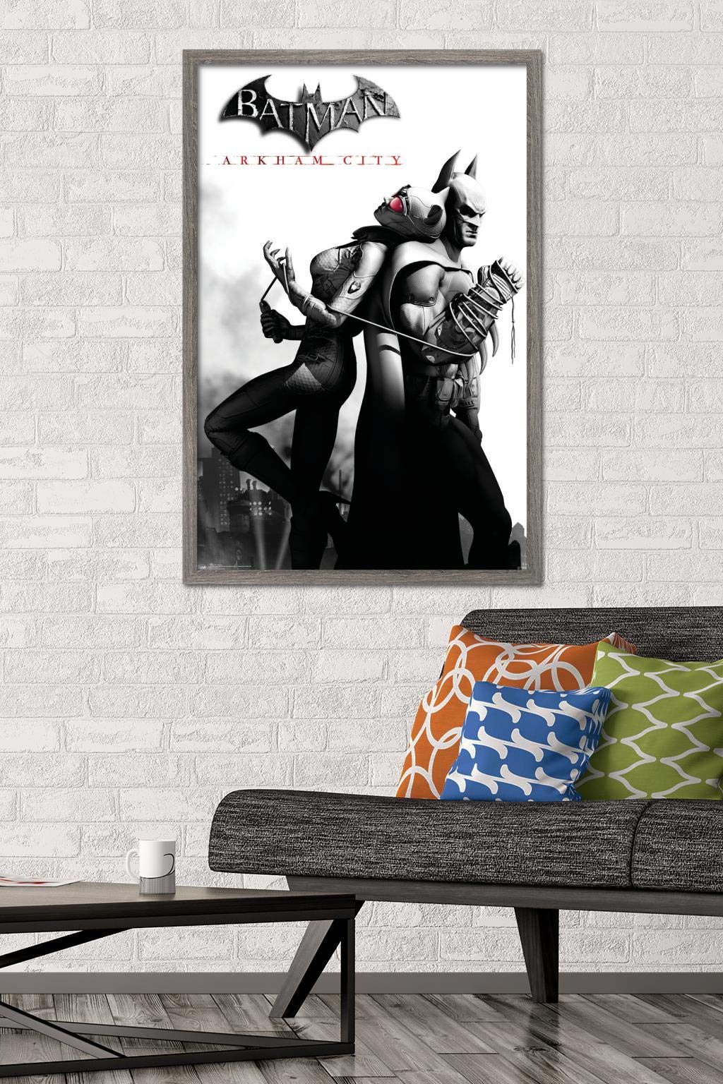 Trends International Dc Comics Video Game - Arkham City - Catwoman Wall Poster, 22.375'' X 34'', Barnwood Framed Version