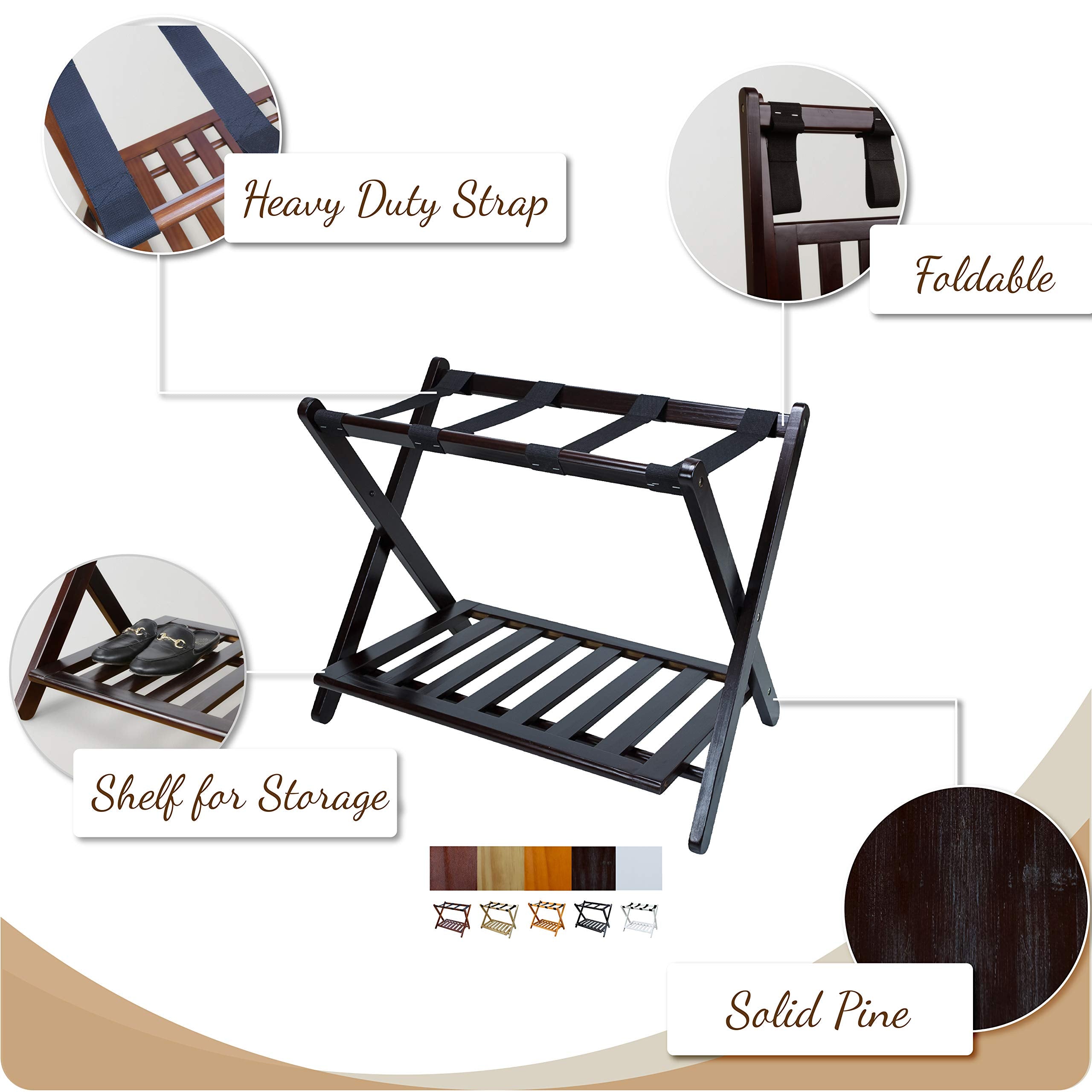 Casual Home Luggage Rack, White (New)