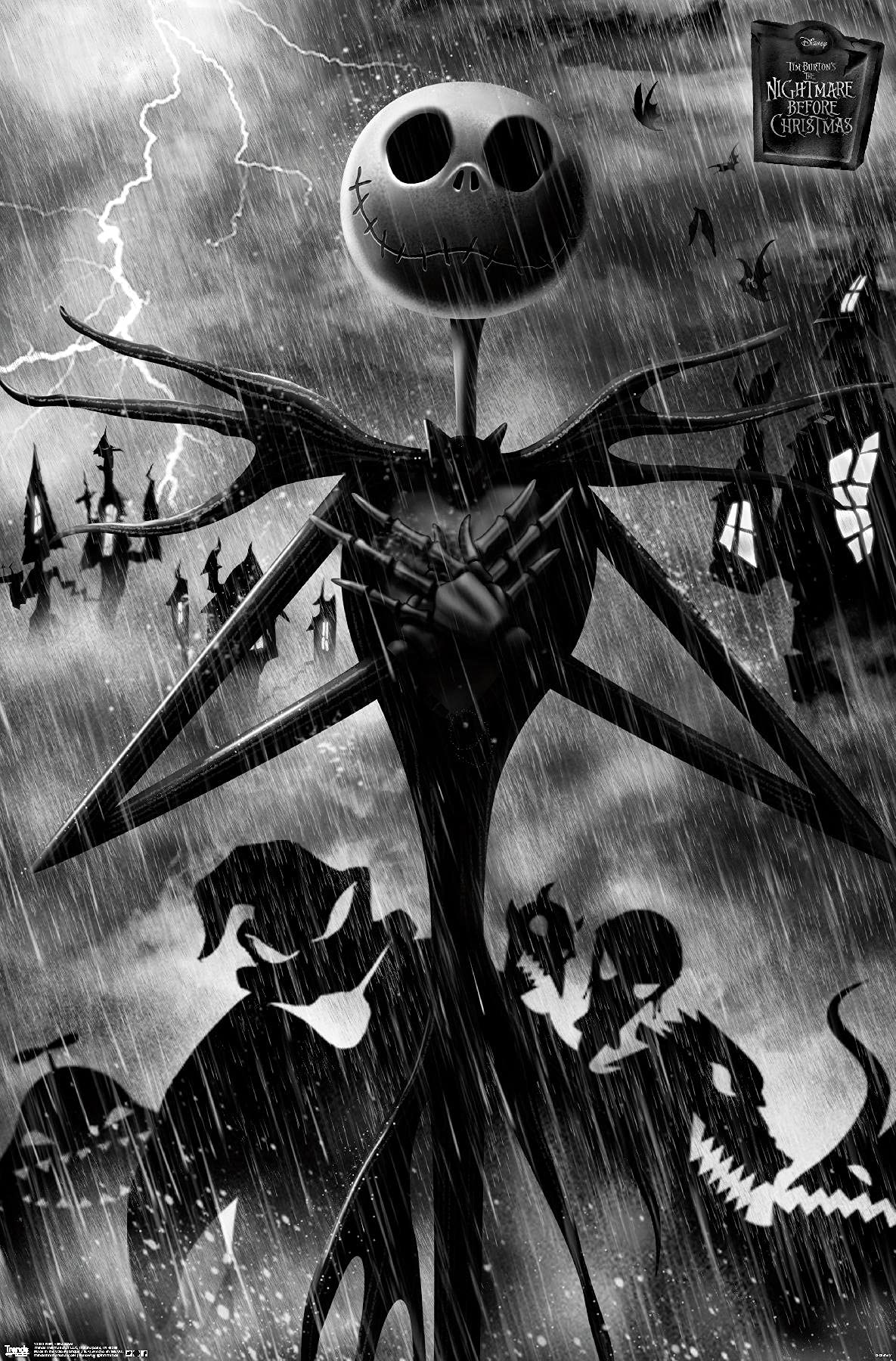 Trends International Disney Tim Burton'S The Nightmare Before Christmas-Shadows Wall Poster, 22.375'' X 34'', Premium Unframed V