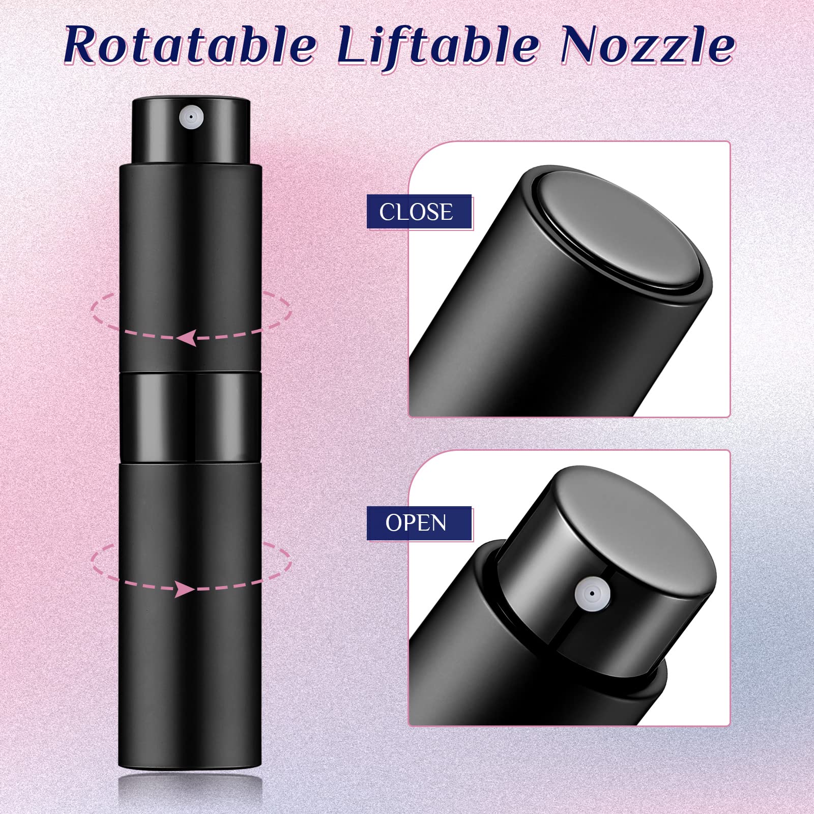Remerry 15 Pcs 8 Ml Perfume Atomizer Refillable Small Perfume Spray Bottle Empty Travel Sprayer Portable Perfume Dispenser With