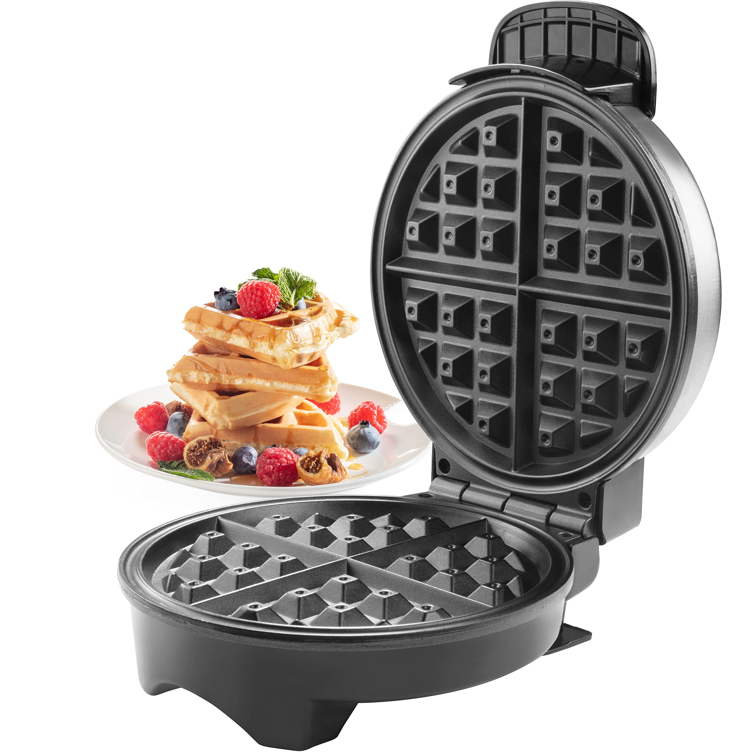 CucinaPro Belgian Waffle Maker  NonStick 7 Waffler Iron w Adjustable Browning Control, Electric Baker Makes Thick Fluffy Waff