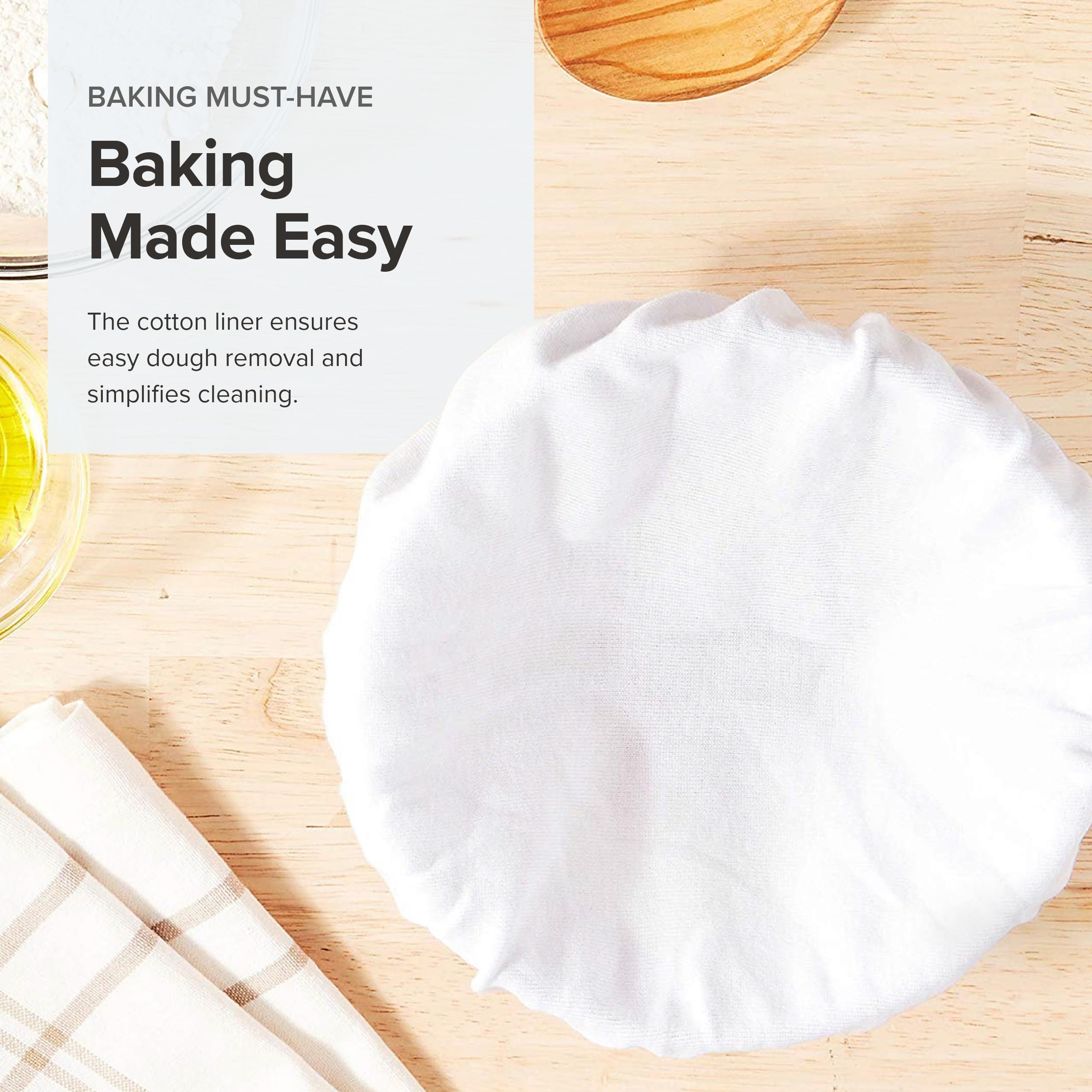 Frieling Usa Brotform Round Bread Rising Basket And Liner, 10-Inch