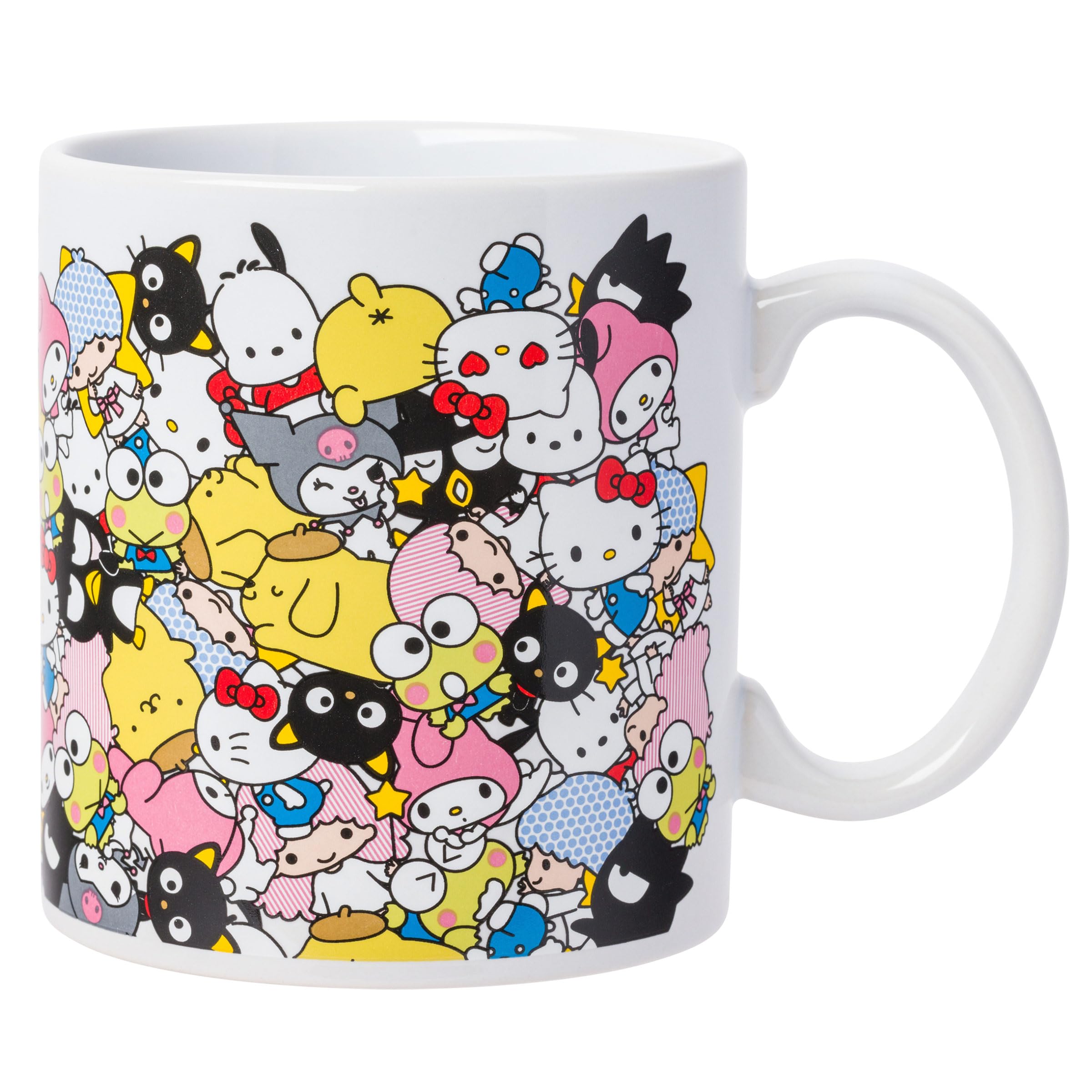 Silver Buffalo Sanrio Hello Kitty and Friends Featuring Badtz-Maru, Keroppi, My Melody, Pochacco, Chococat, Pompompurin, and Lit