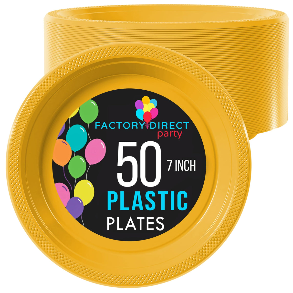Exquisite Yellow Plastic Plates For Party 7 Yellow Disposable Plates For Party Supplies 50 Pcs Disposable Dinner Plate Heavy D