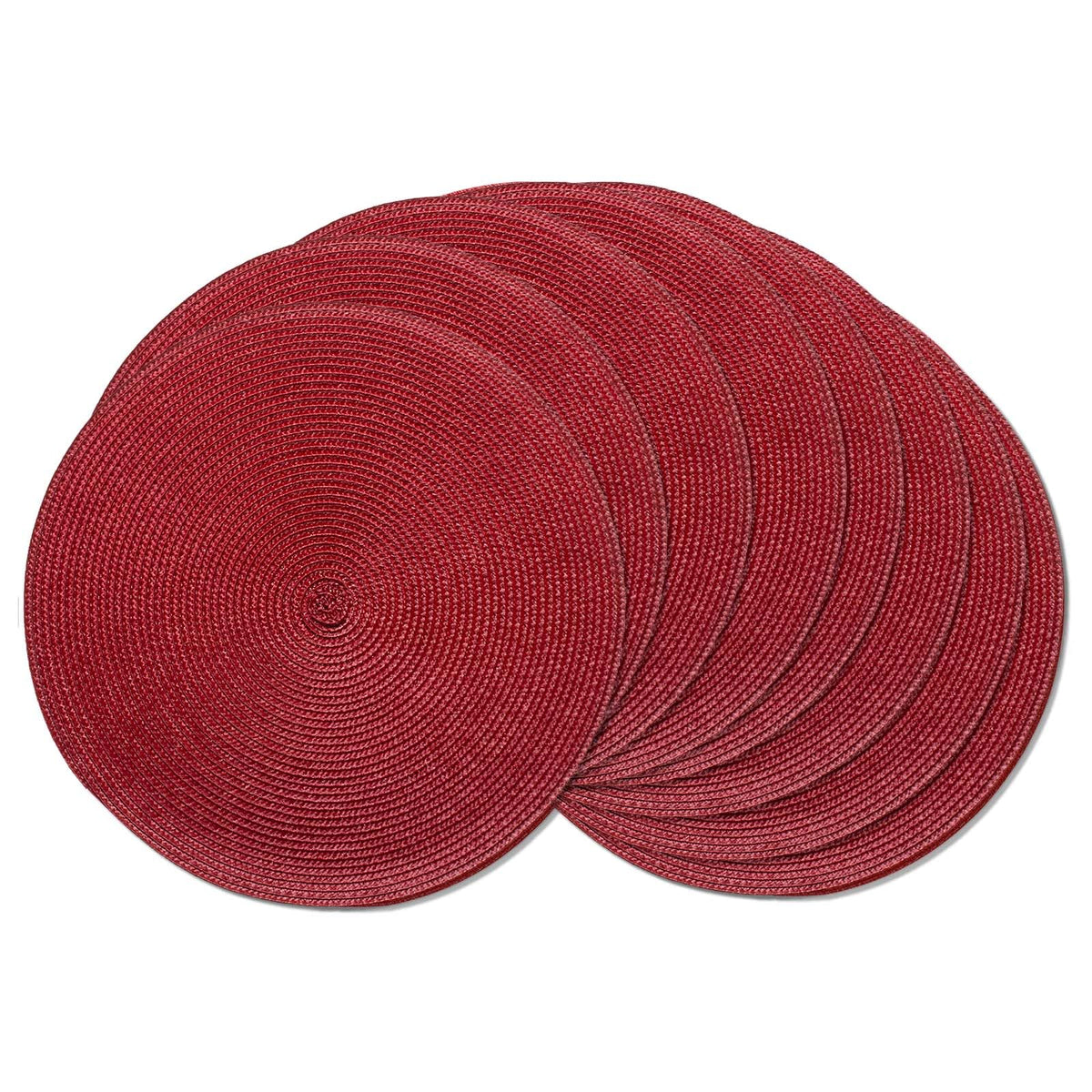 Ahhfsmei Round Braided Placemats 15 Inch Round Table Mats For Dining Tables Natural Woven Heat Resistant Place Mats Set Of 8 (Ta