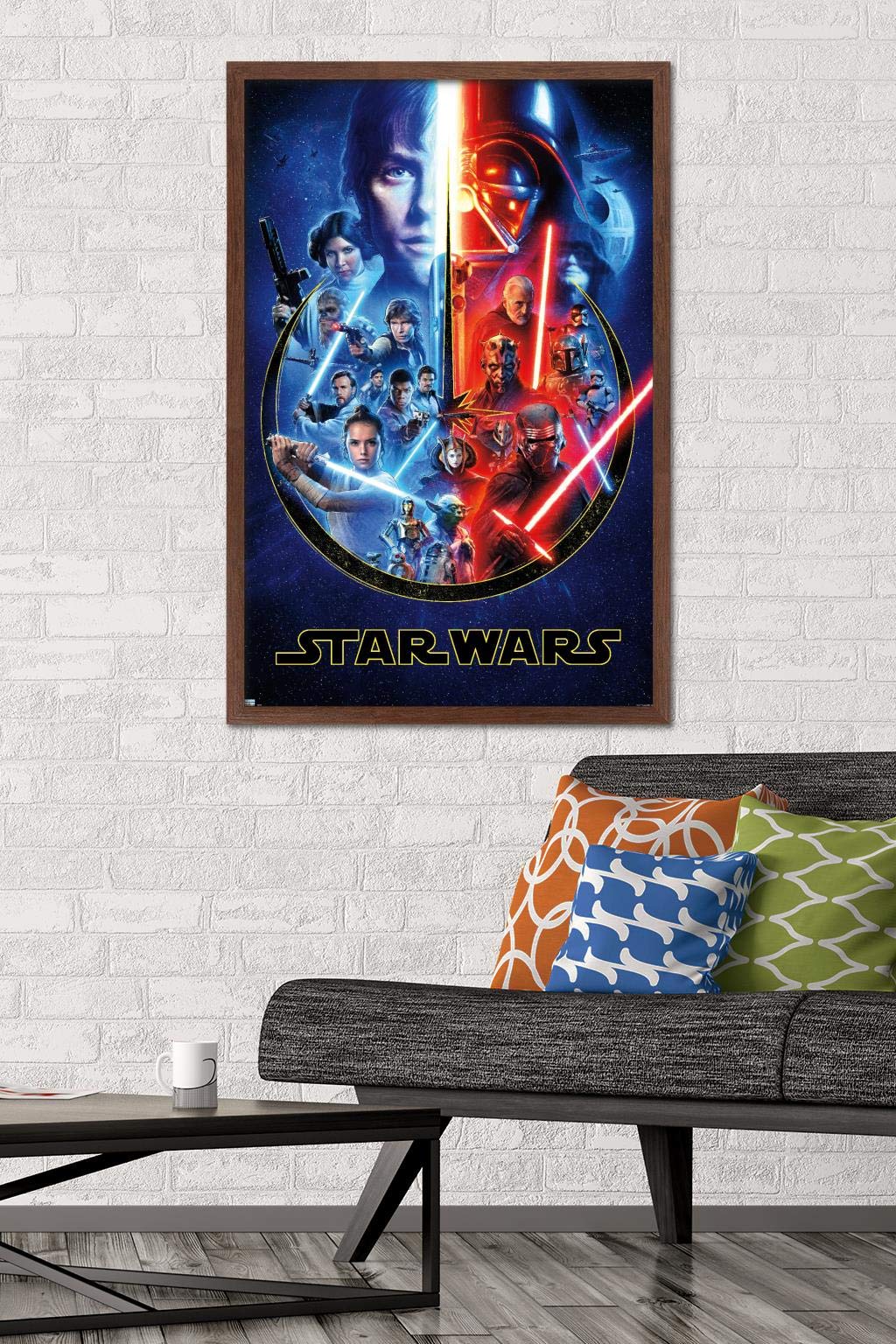 Trends International Star Wars - Skywalker Saga Wall Poster, 22.375'' X 34'', Mahogany Framed Version