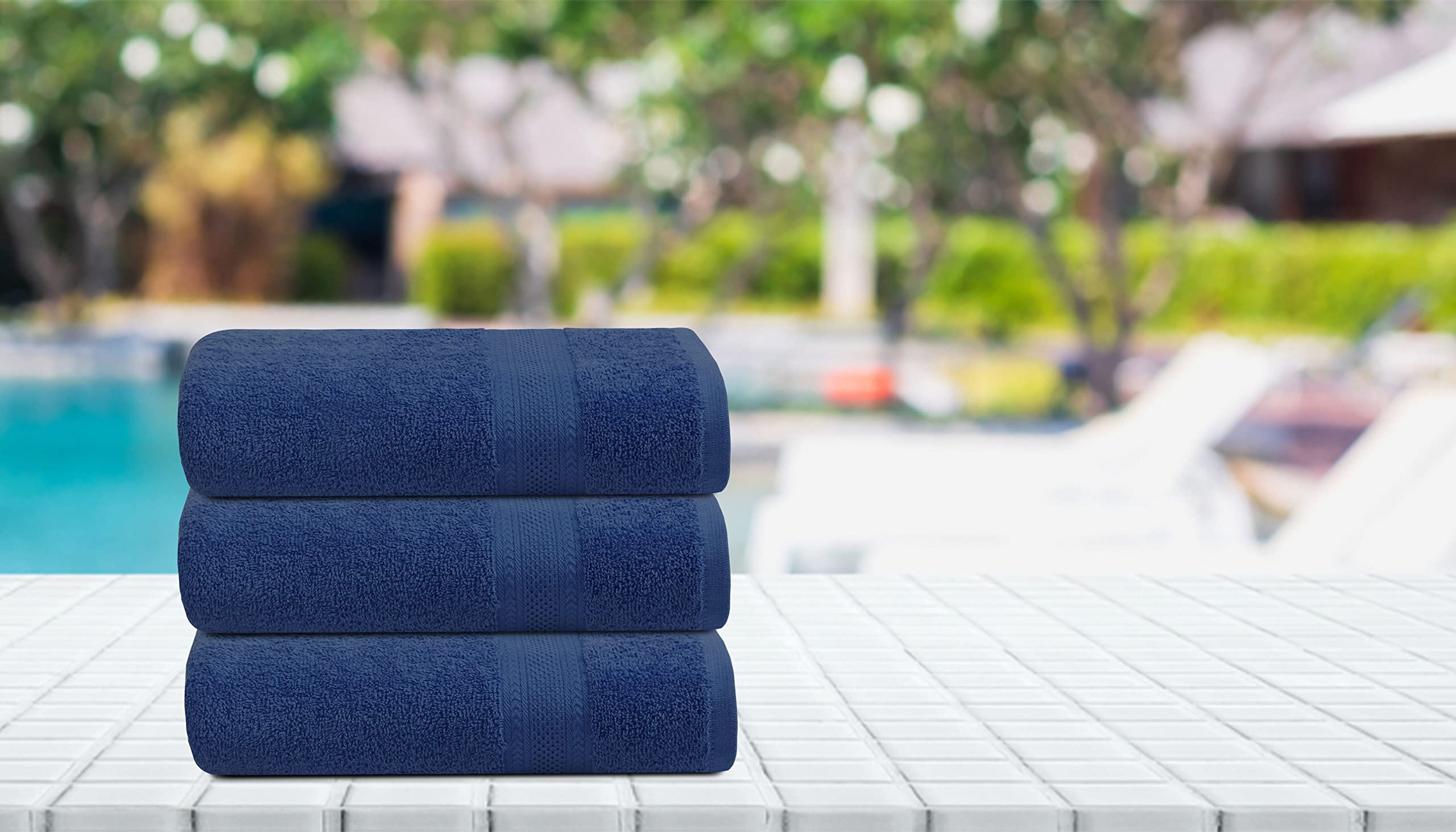 Texcraft Premium Bath Towel Set, 24 X 48 Pack Of 6 100% Cotton Terry Towels For Bathroom, Quick Dry, Highly Absorbent, Soft Feel
