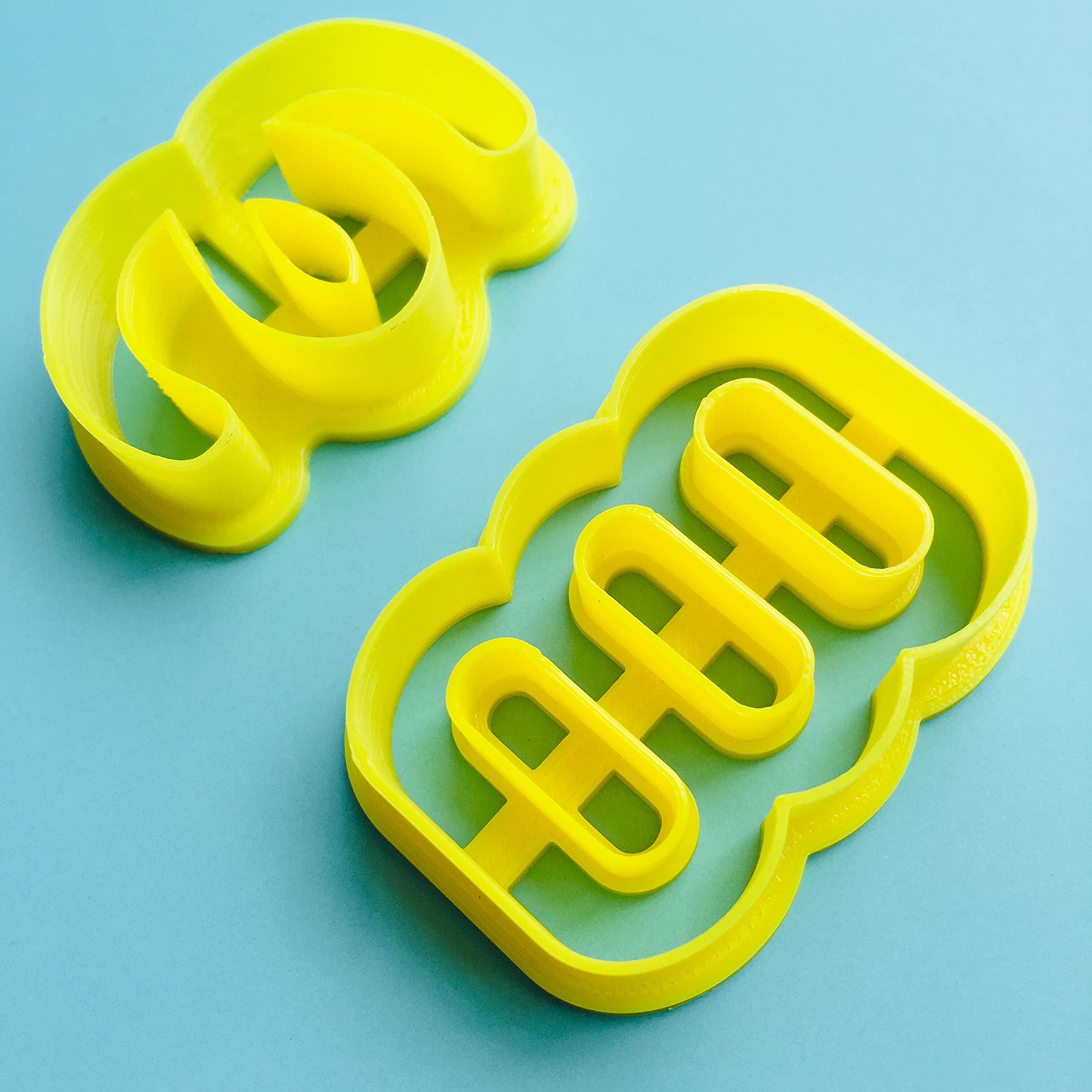 Chenrui Set Of 2 Hoop Polymer Clay Cutter, Curved Line Earring Clay Cutter