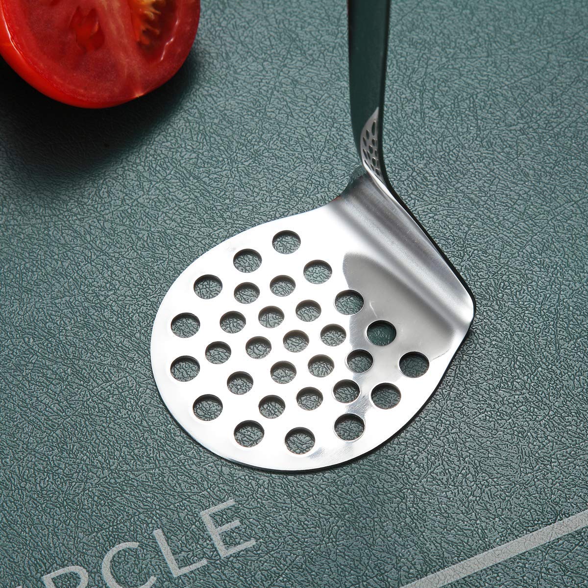 Stainless Steel Potato Masher, Berglander Heavy Duty Metal Potato Ricer, Food Masher Utensil Hand Masher, Vegetables Fruits Vers
