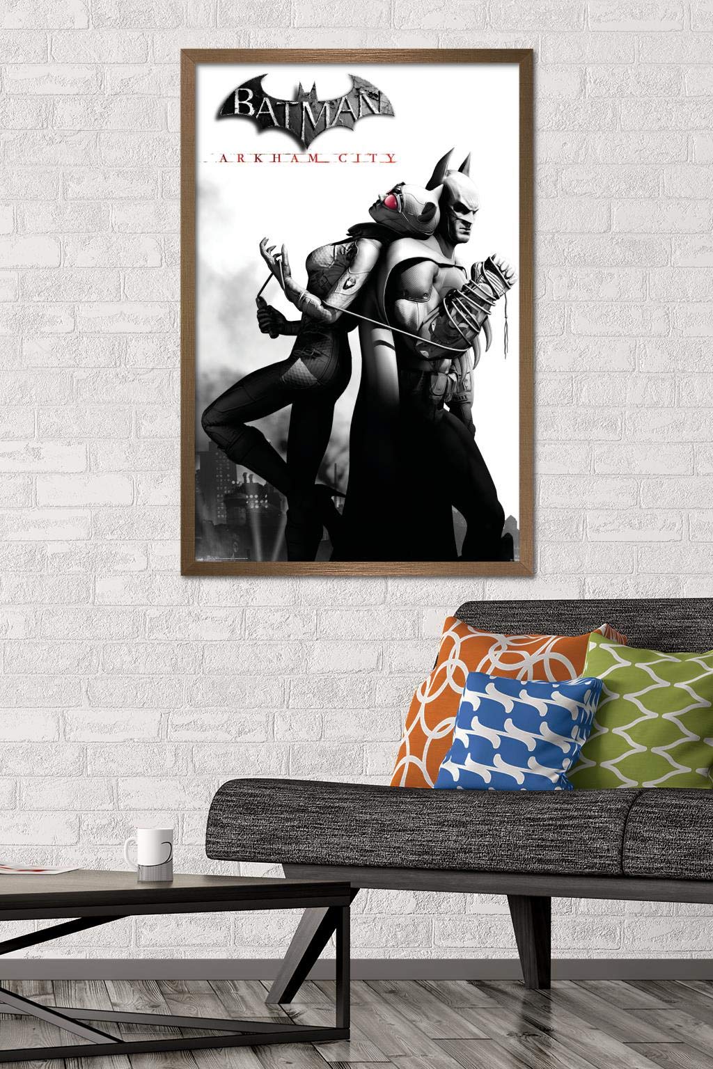Trends International Dc Comics Video Game - Arkham City - Catwoman Wall Poster, 22.375'' X 34'', Bronze Framed Version