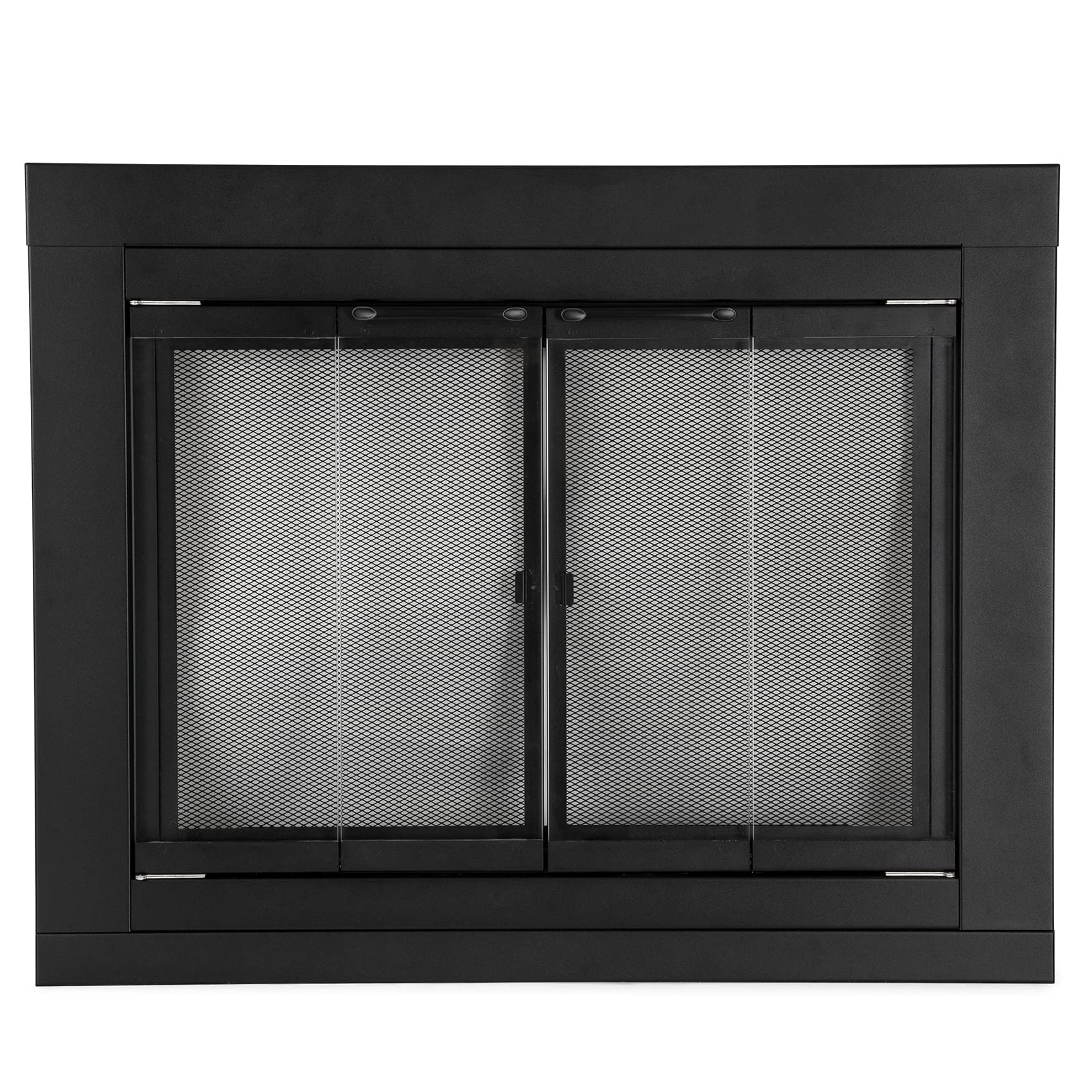 Stanbroil Fireplace Glass Bi-Fold Style Door, Black Finish, Small, Decorative Fireplace Screen Door For Fireplace Accessories