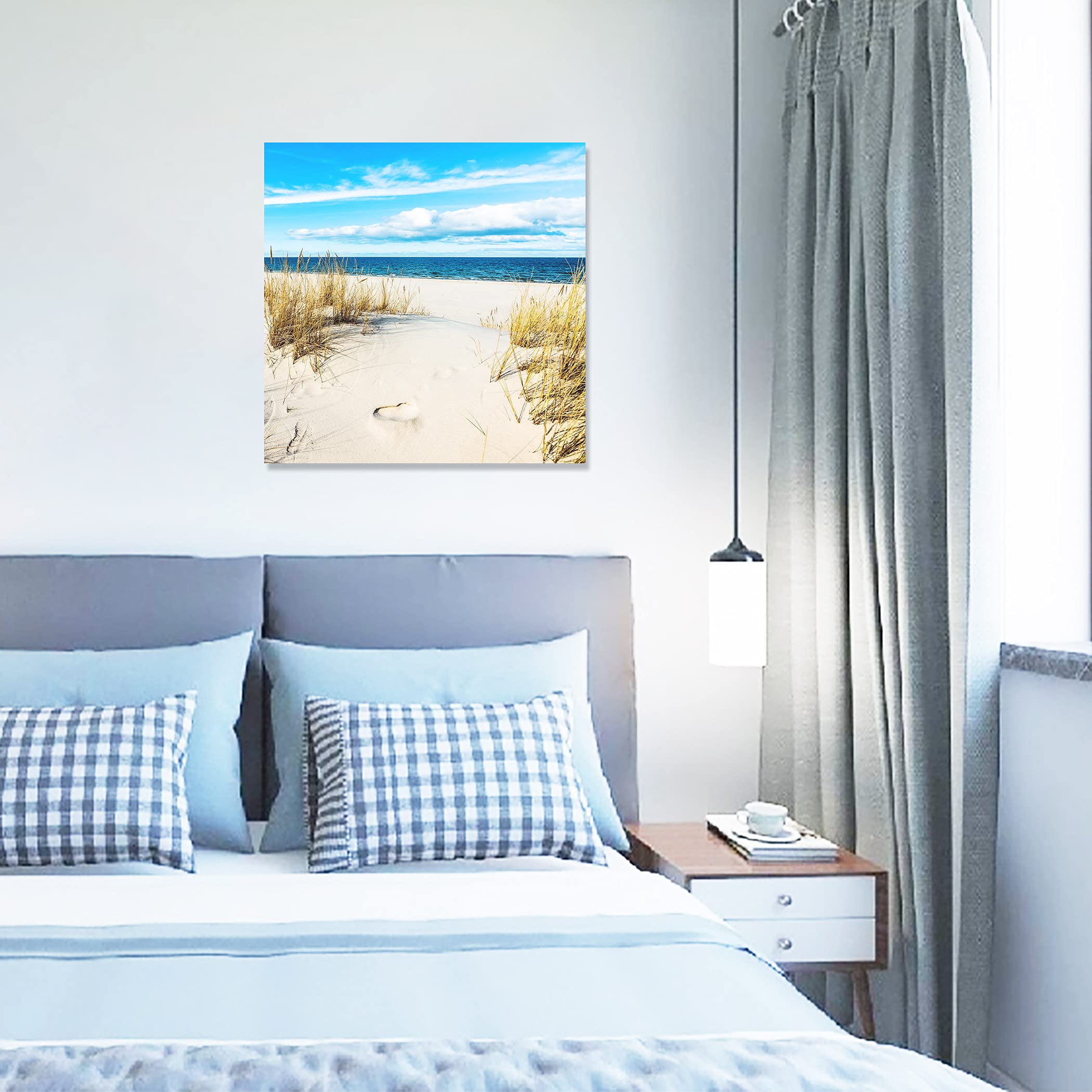 Beach Pictures Wall Art For Bathrooms Canvas Framed Seacoast Theme Wall Decor For Bedroom Modern Bathroom Coastal Pictures Wall