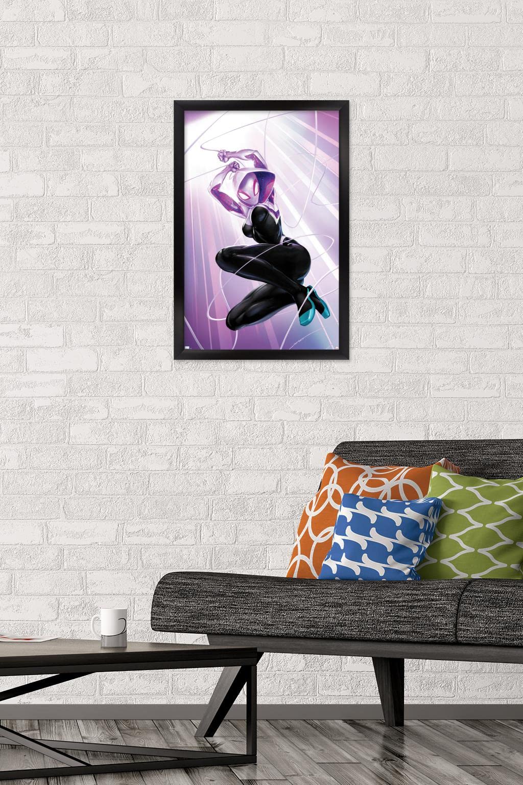 Trends International Marvel Comics - Ghost Spider - Ghost Spider #1 Wall Poster, 14.72'' X 22.37'', Black Framed Version