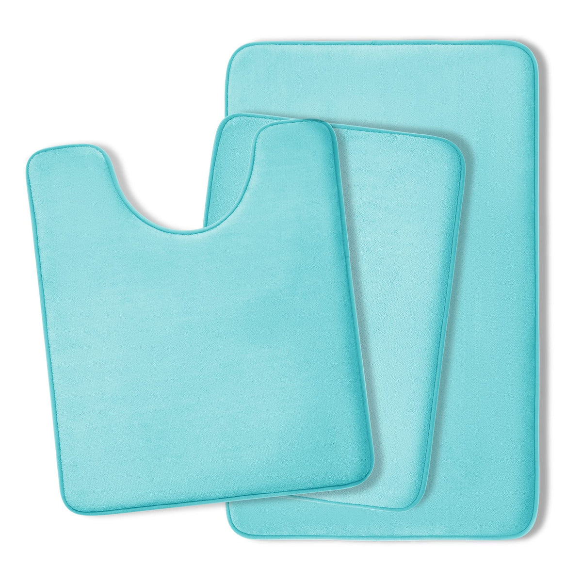 Yihouse Bathroom Rug Sets 3 Piece, Extra Thick Memory Foam Bath Mat, Non Slip Super Absorbent Soft Bathroom Mats, Machine Washab