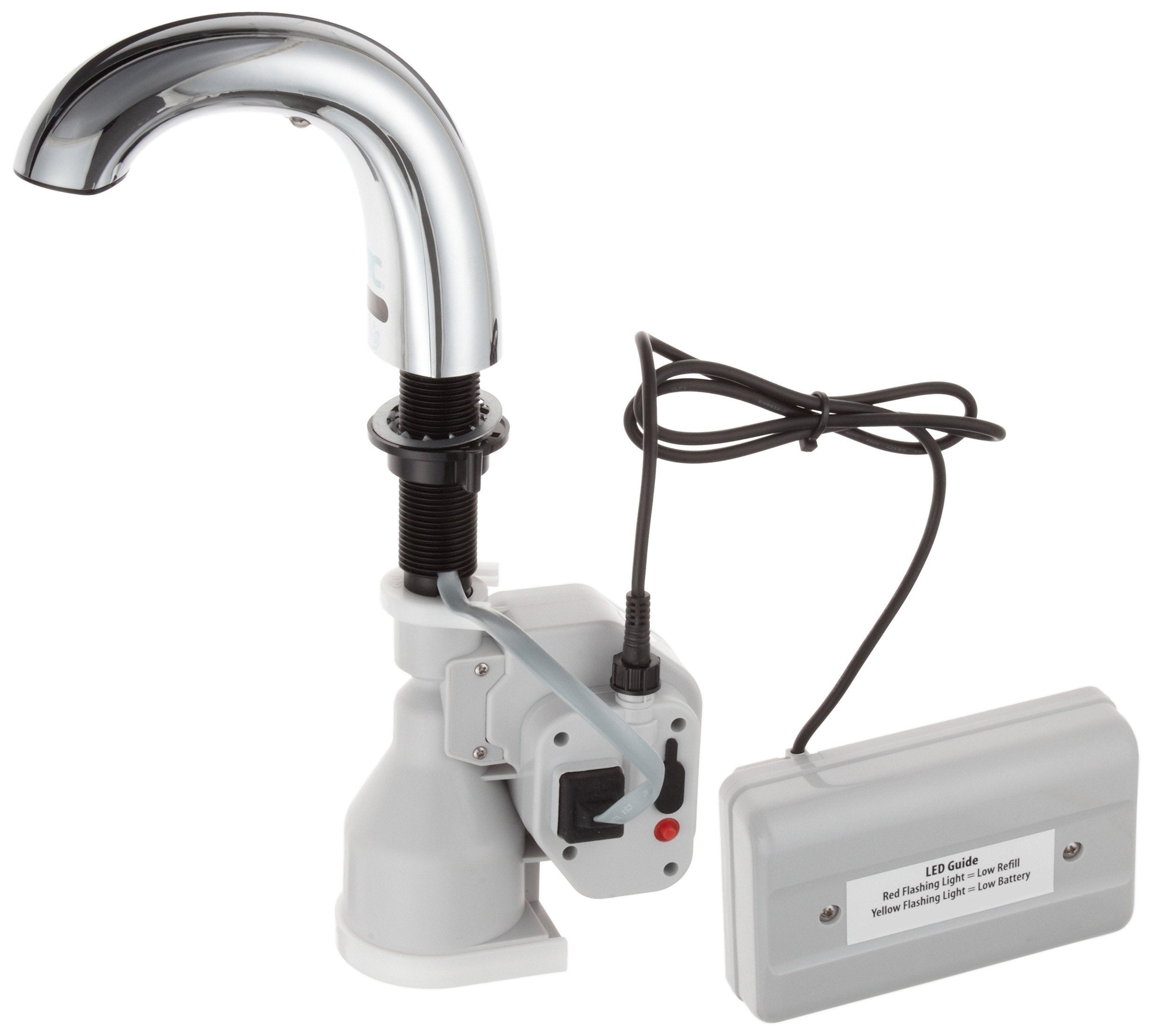 Rubbermaid Commercial Products Oneshot Automatic Counter Deck Mount Touchless Foam Hand Soap Dispenser, Low Profile, For Restroo