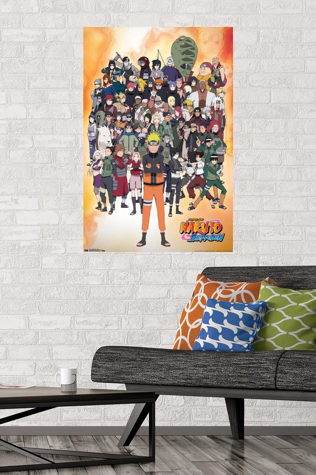 Trends International Naruto Shippuden Group Wall Poster, 22.375" x 34", Premium Unframed Version