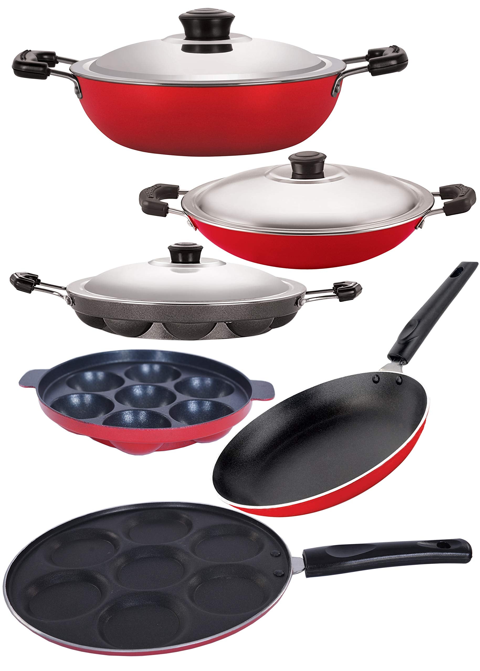 Nirlon NonStick Aluminium Kitchen Cooking Utencils Set, 6 Piece Set