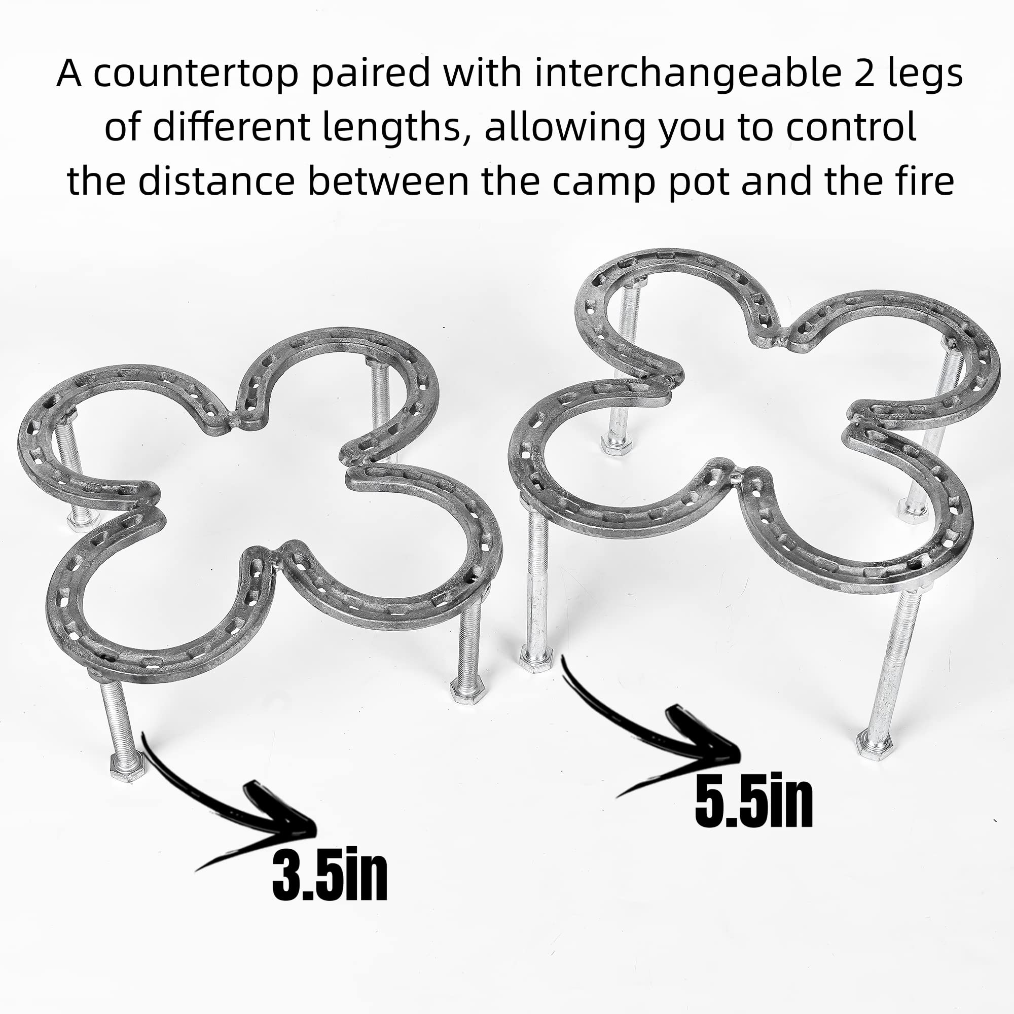 Nbguigdstr Dutch Oven Stand Made Of Steel Horseshoes-Camp Dutch Oven Tripod-Cast Iron Dutch Oven Tool-Dutch Oven Holder-Outdoor