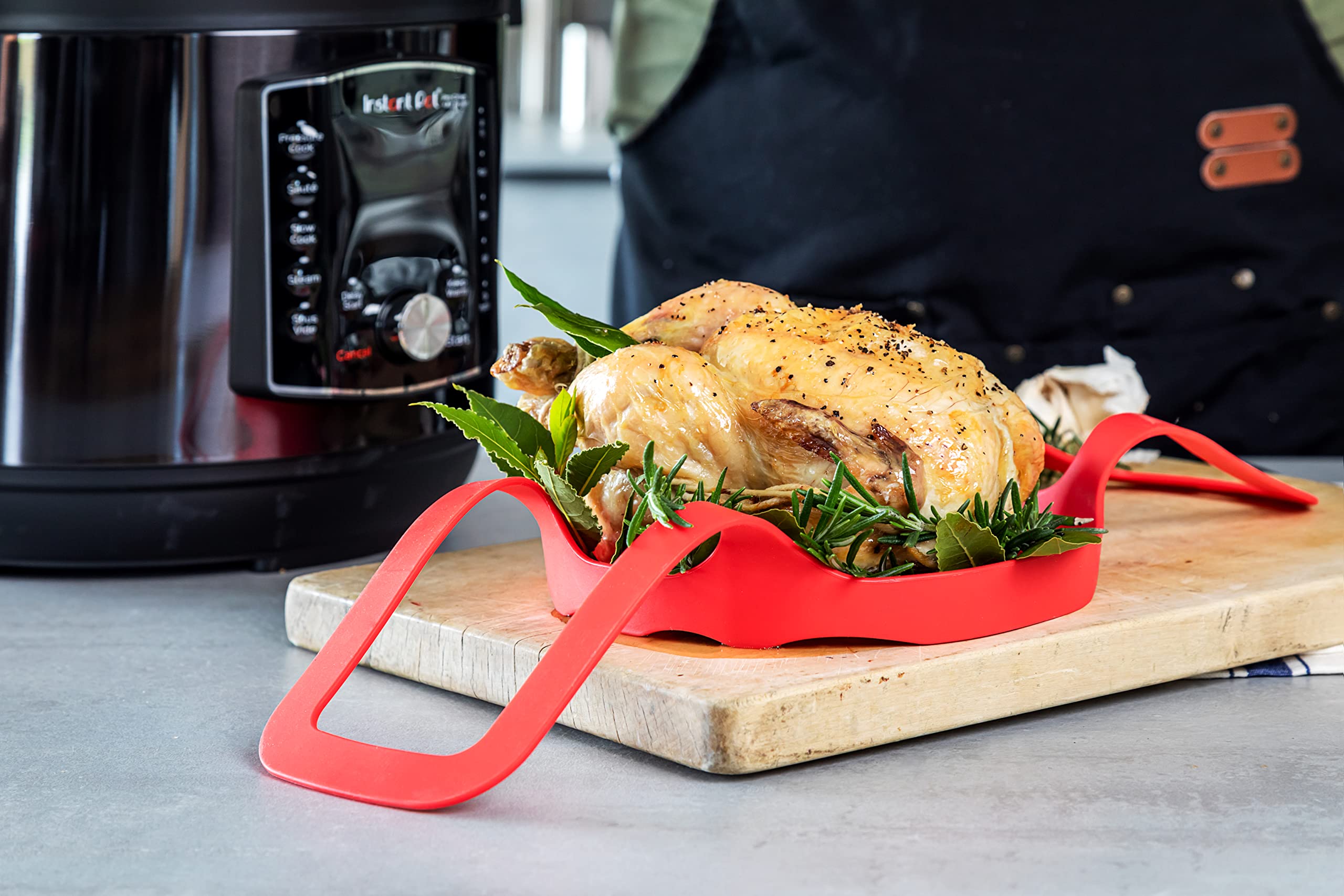 Instant Pot Official Bakeware Sling  Compatible with 6-quart and 8-quart cookers  Red