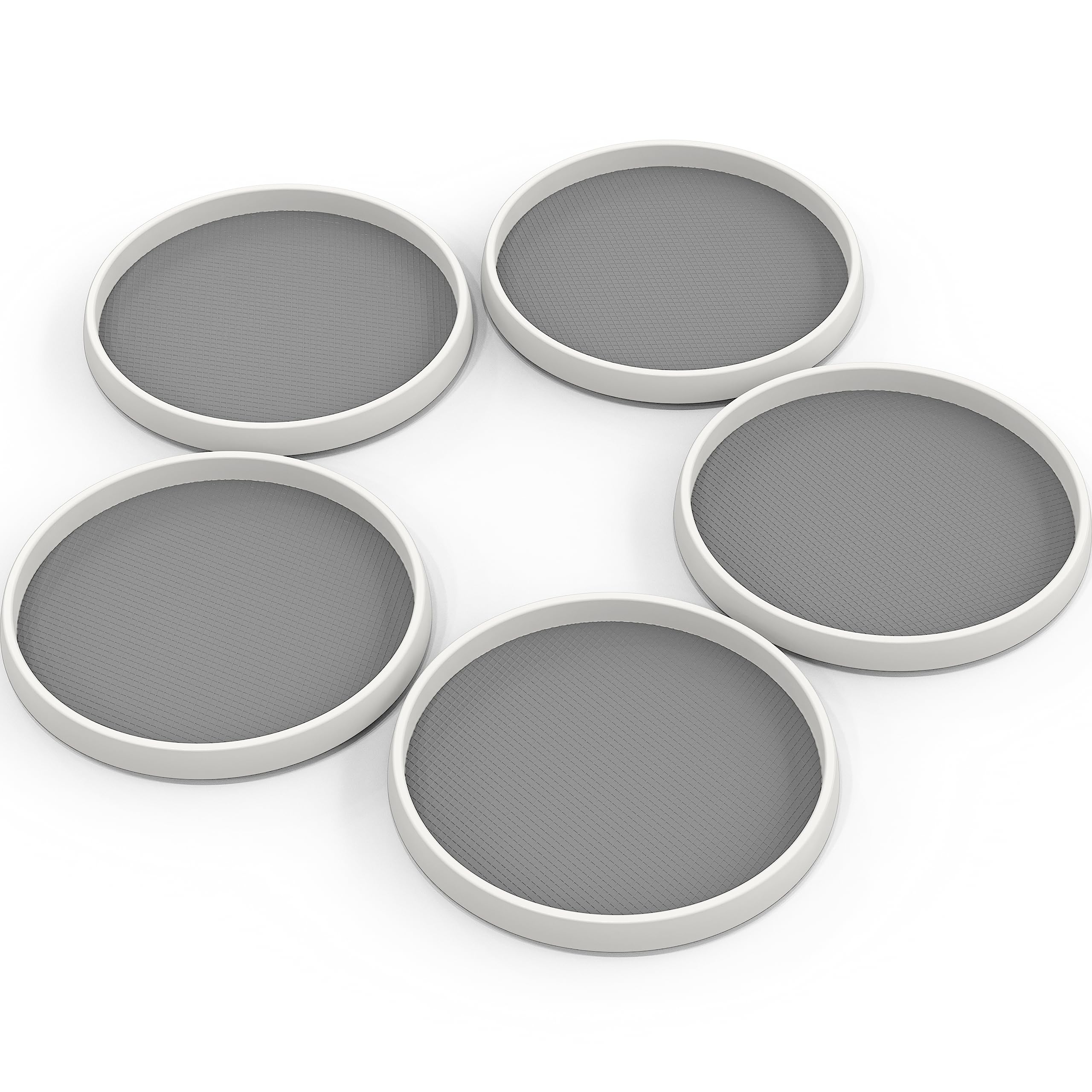 Simple Houseware 12Inch Lazy Susan Spice Organizer Rotating Tray, 5Pack