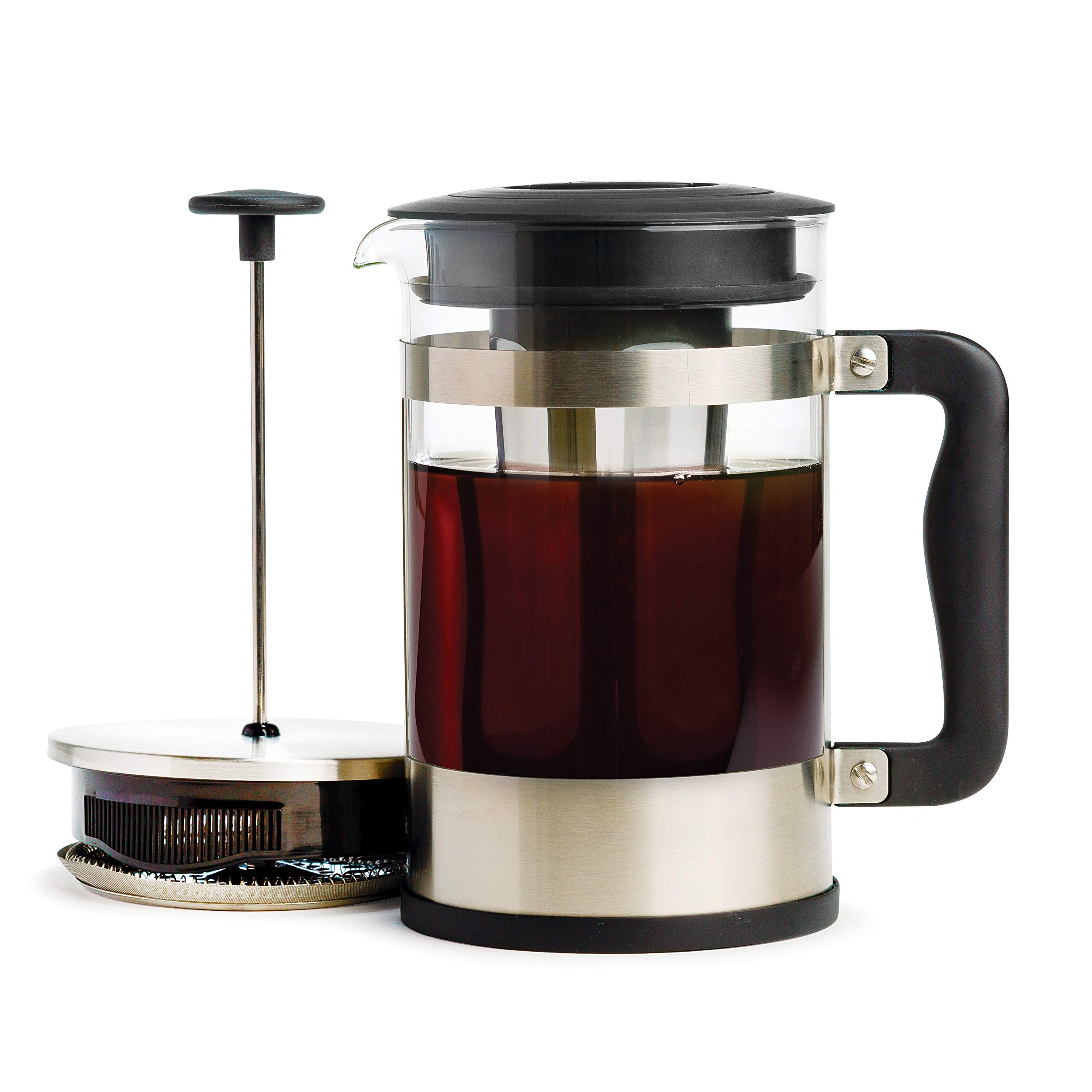 Primula 2-In-1 Coffee Maker, Make French Press Coffee And Cold Brew Coffee In One Coffee Maker, Comfort Grip Handle, Durable Gla