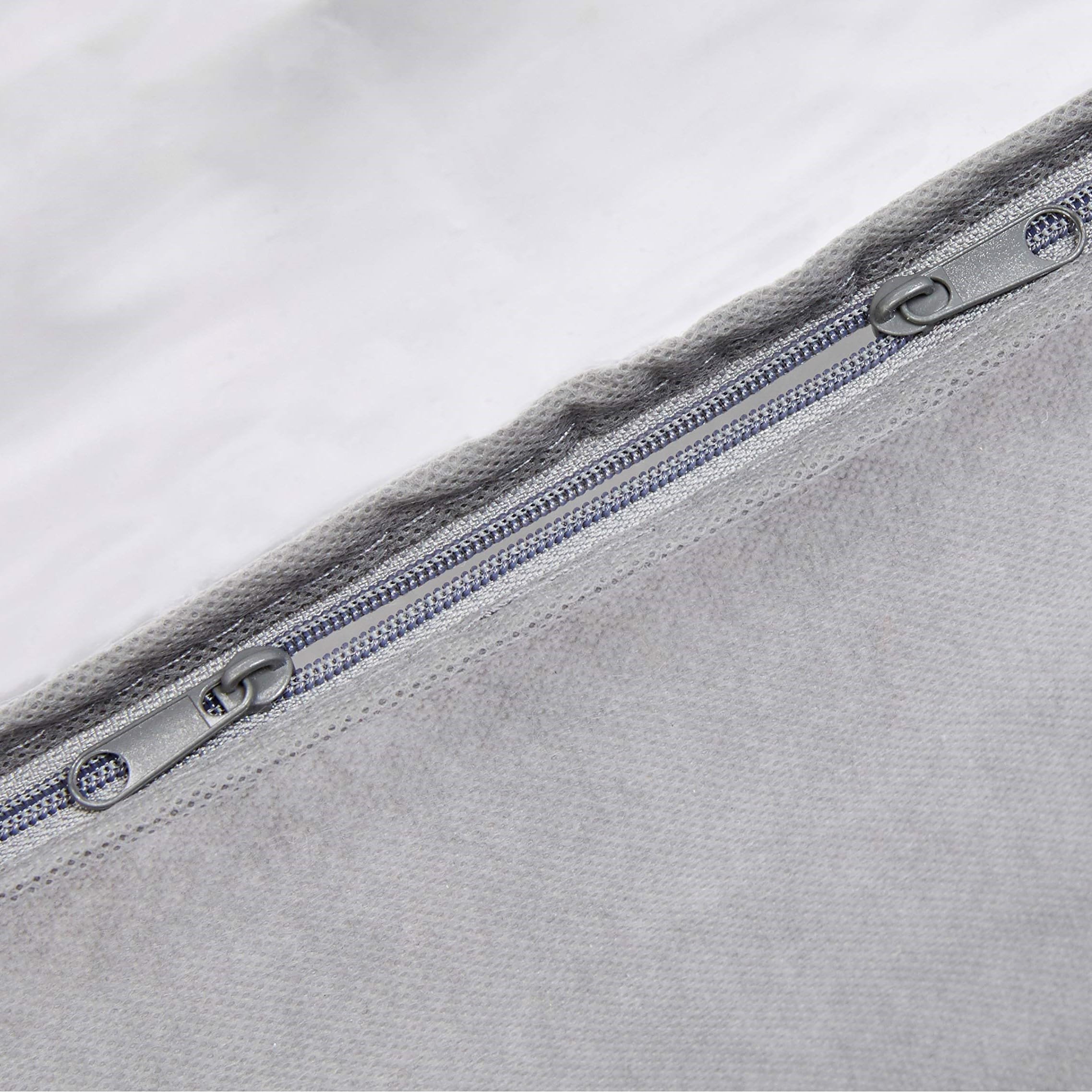 Amazon Basics Under Bed Fabric Storage Container Bags with Window and Handles - 2-Pack, 18 x 42 x 6 Inches, Gray