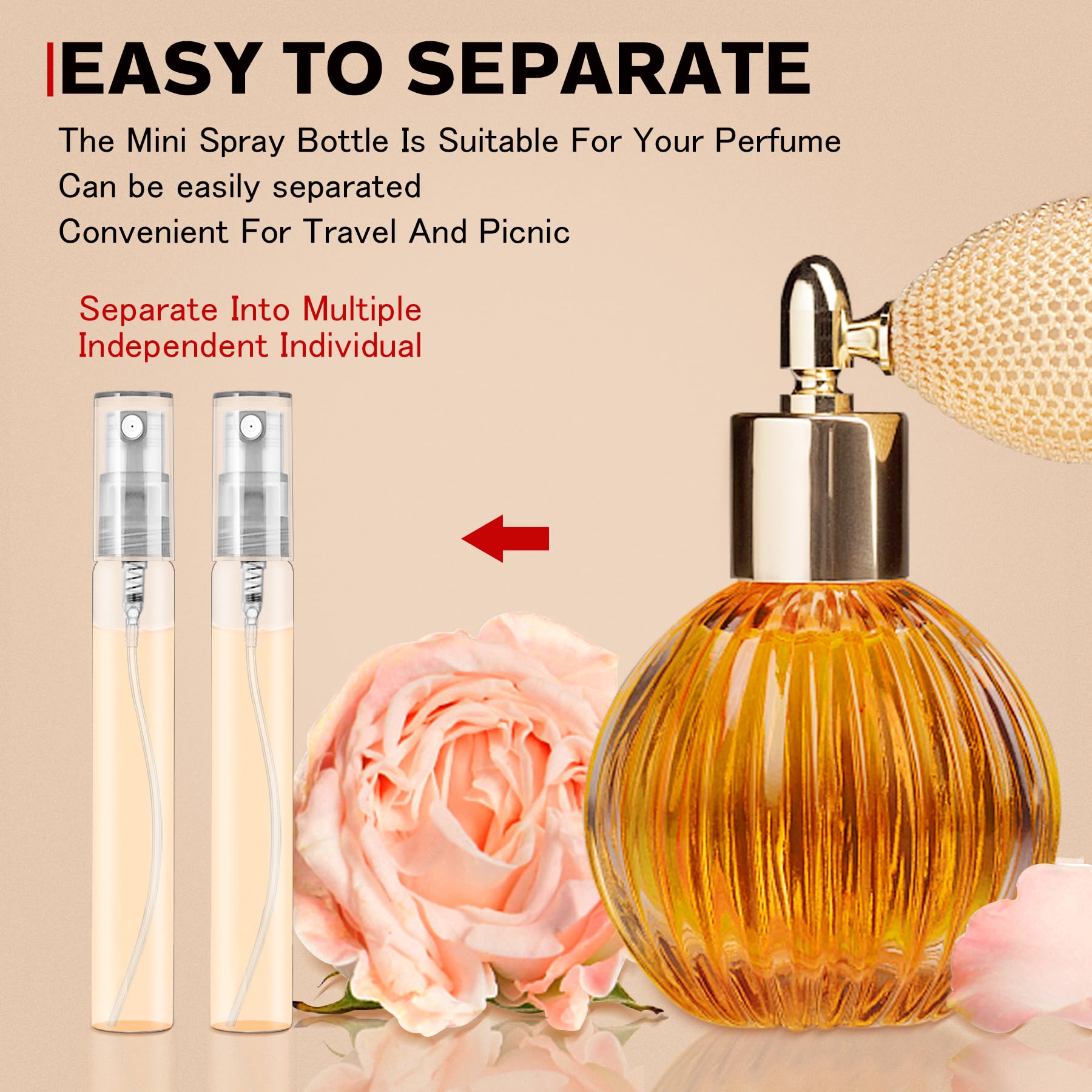 Csdtylh Mini Spray Bottle 10Ml, Refillable Glass Spray Bottle, Glass Bottle Atomizer, Perfume Mouthwash Atomizer For Cleaning Re