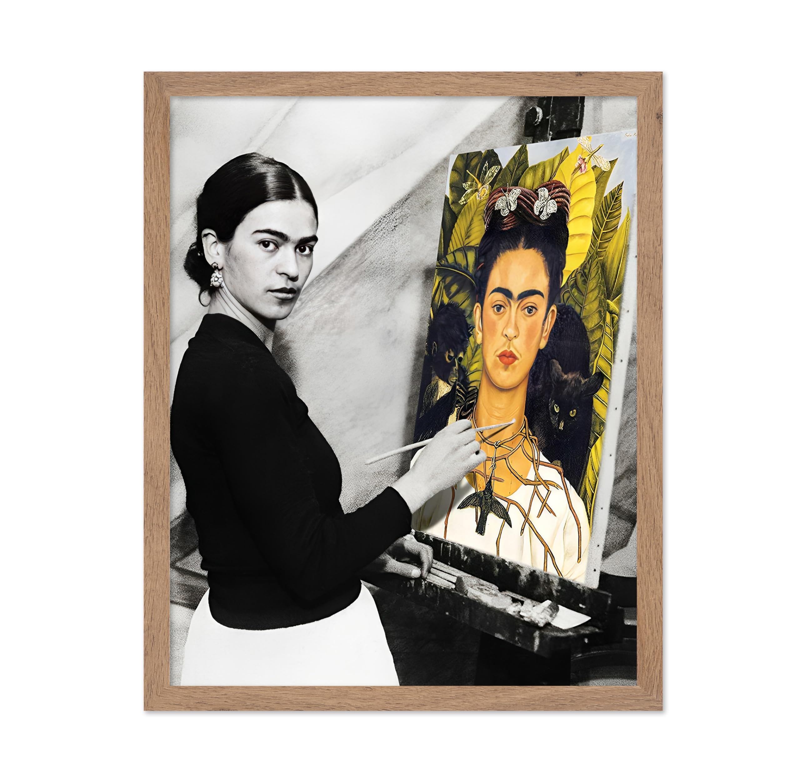 Poster Master Vintage Frida Poster - Retro Self Portrait Print - Photography Art - Mexican Painter Wall Art - Gift for Fan, Him 