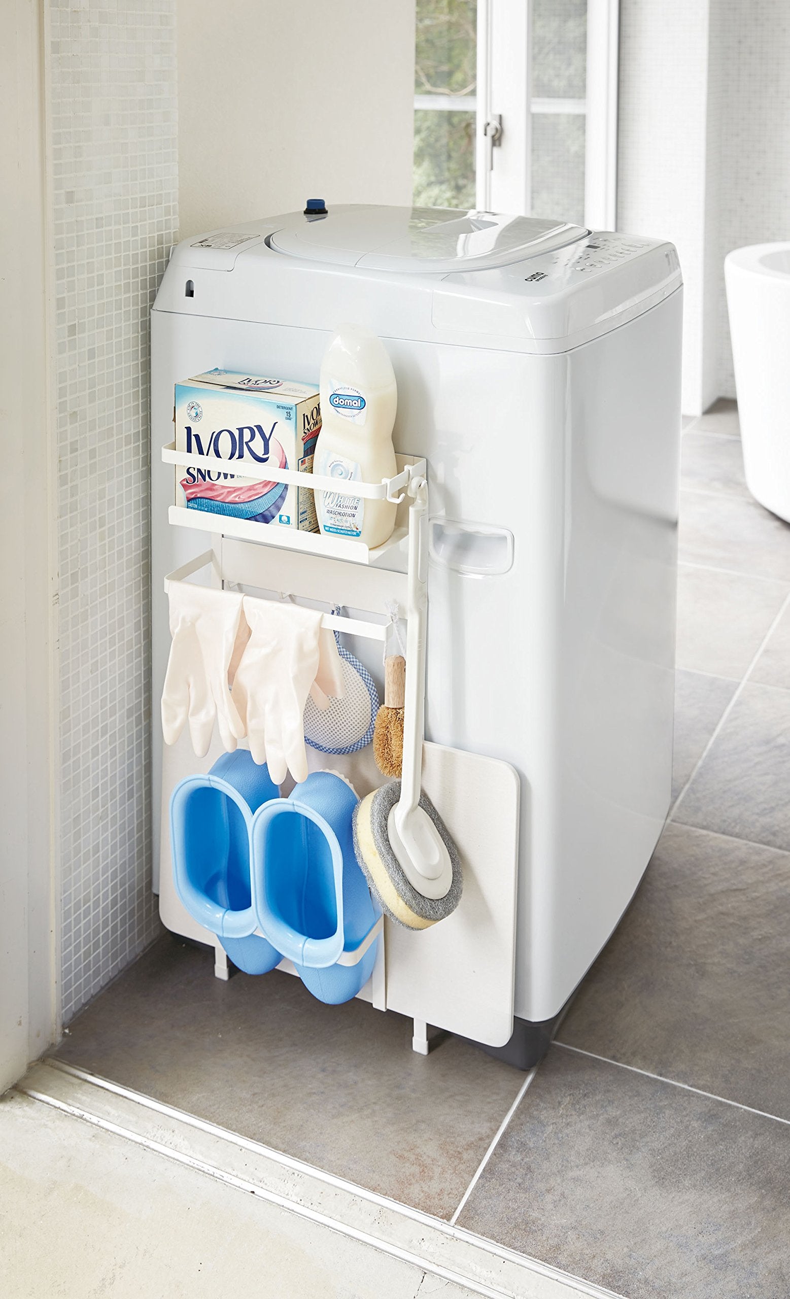 Yamazaki Home Plate Laundry Accessory Organizer | Magnet - Large - Steel
