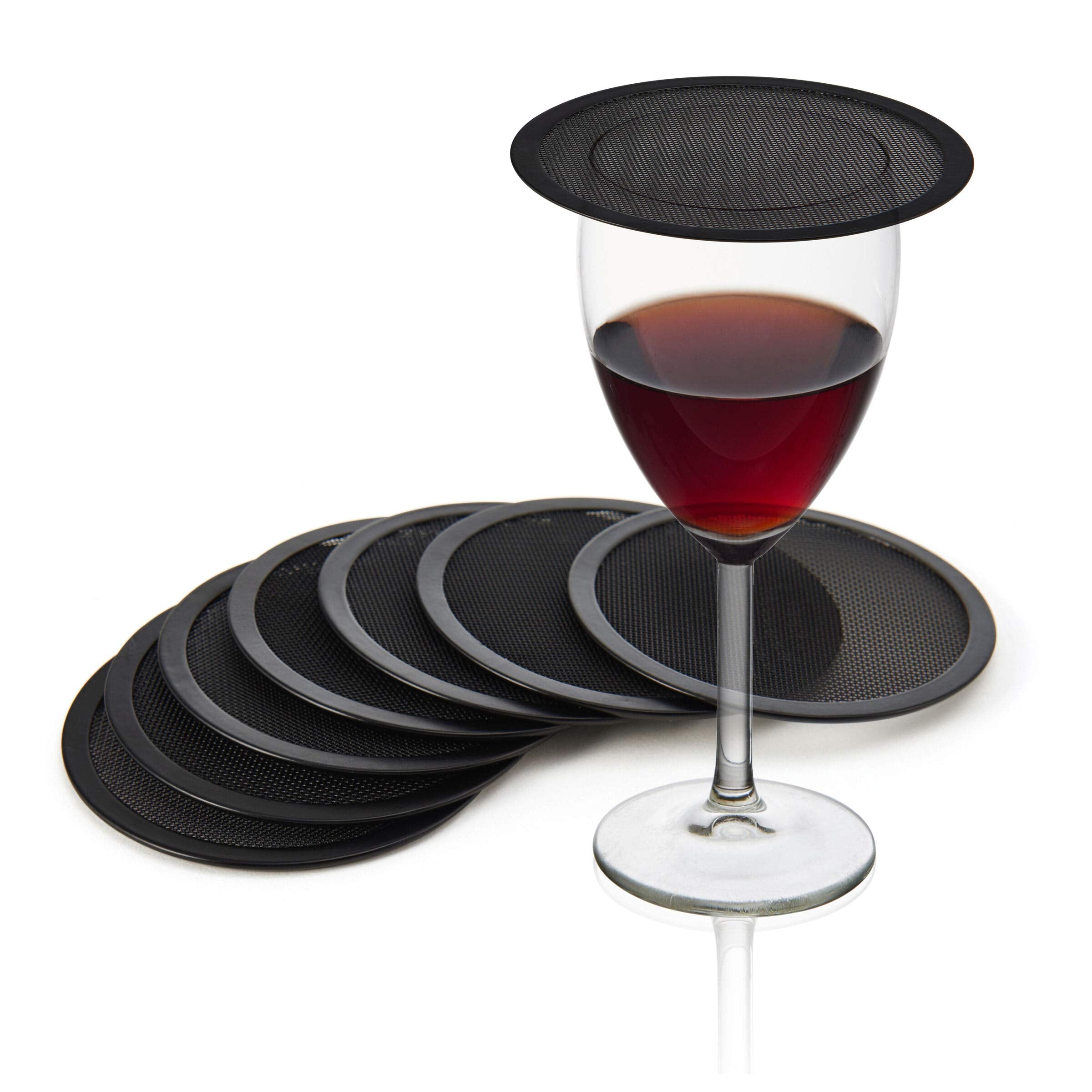 Gourmet Basics By Mikasa Outdoor Drink Covers With Bug Screen, Black